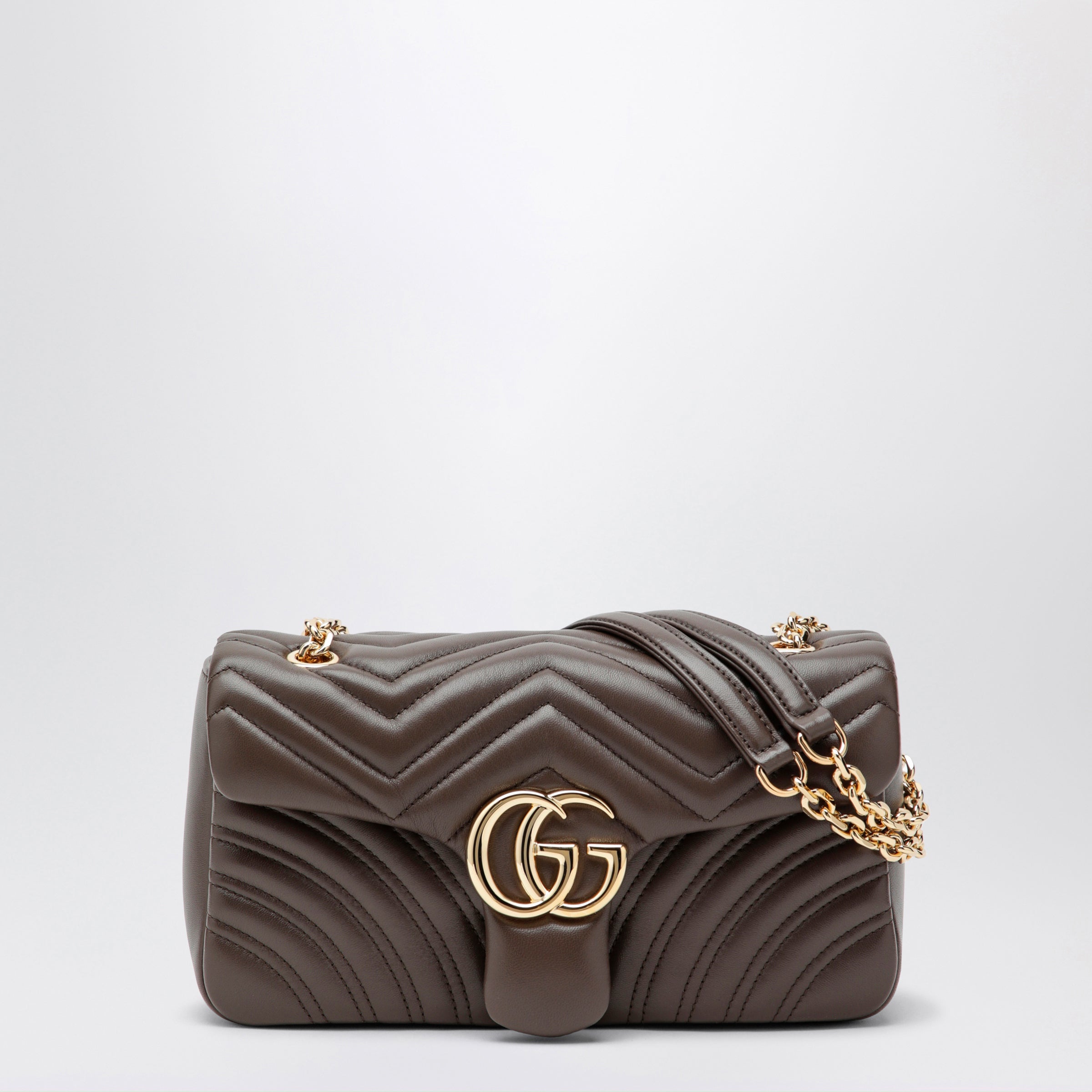 Gucci Medium Gg Marmont Shoulder Bag In Taupe Leather Women