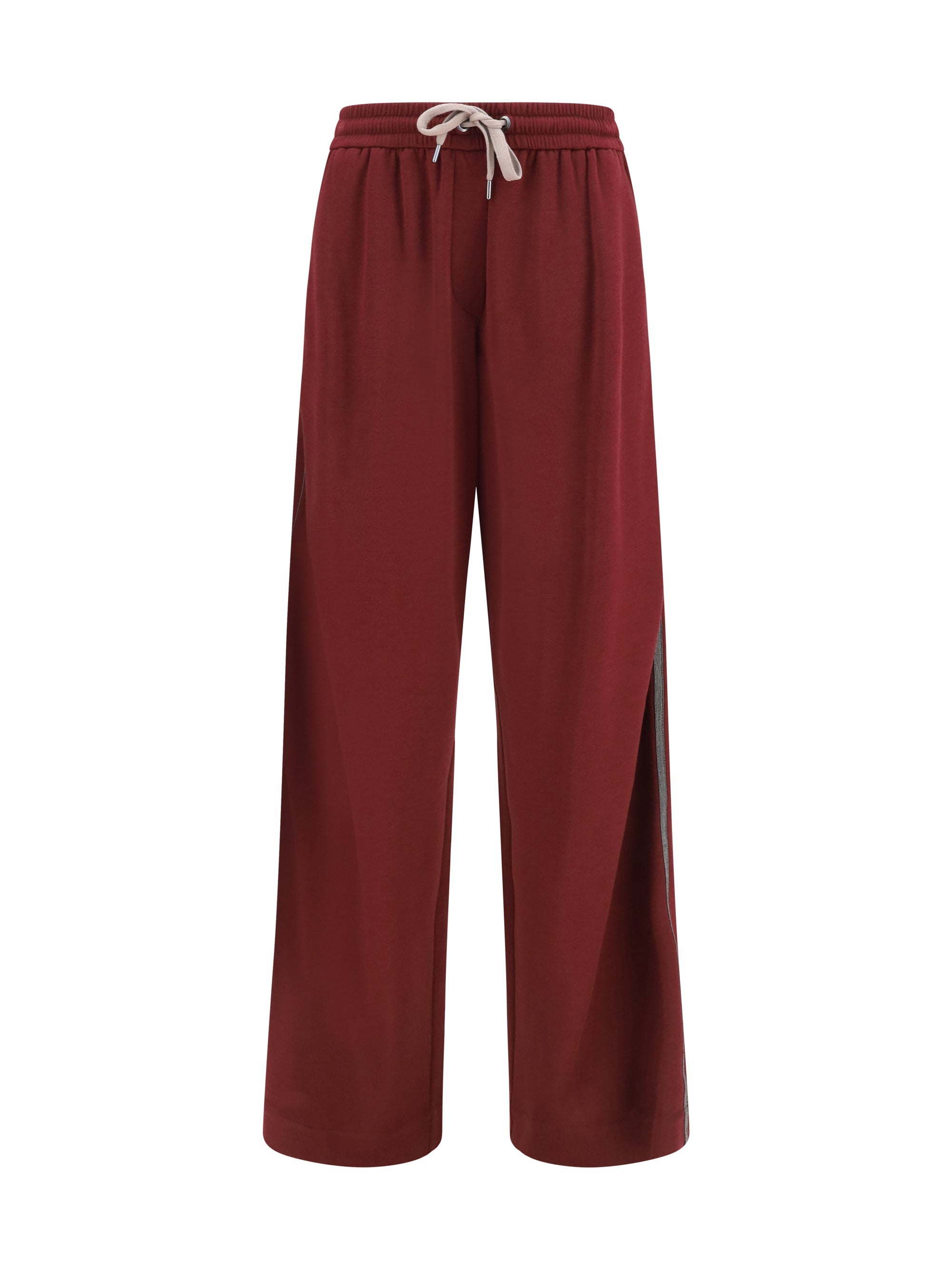 Brunello Cucinelli Women Cotton And Silk Track Pants