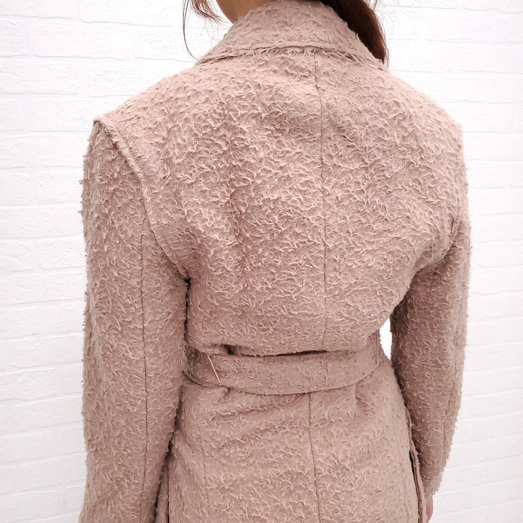 HELMUT LANG WOOL TEDDY COAT - SIZE XXS