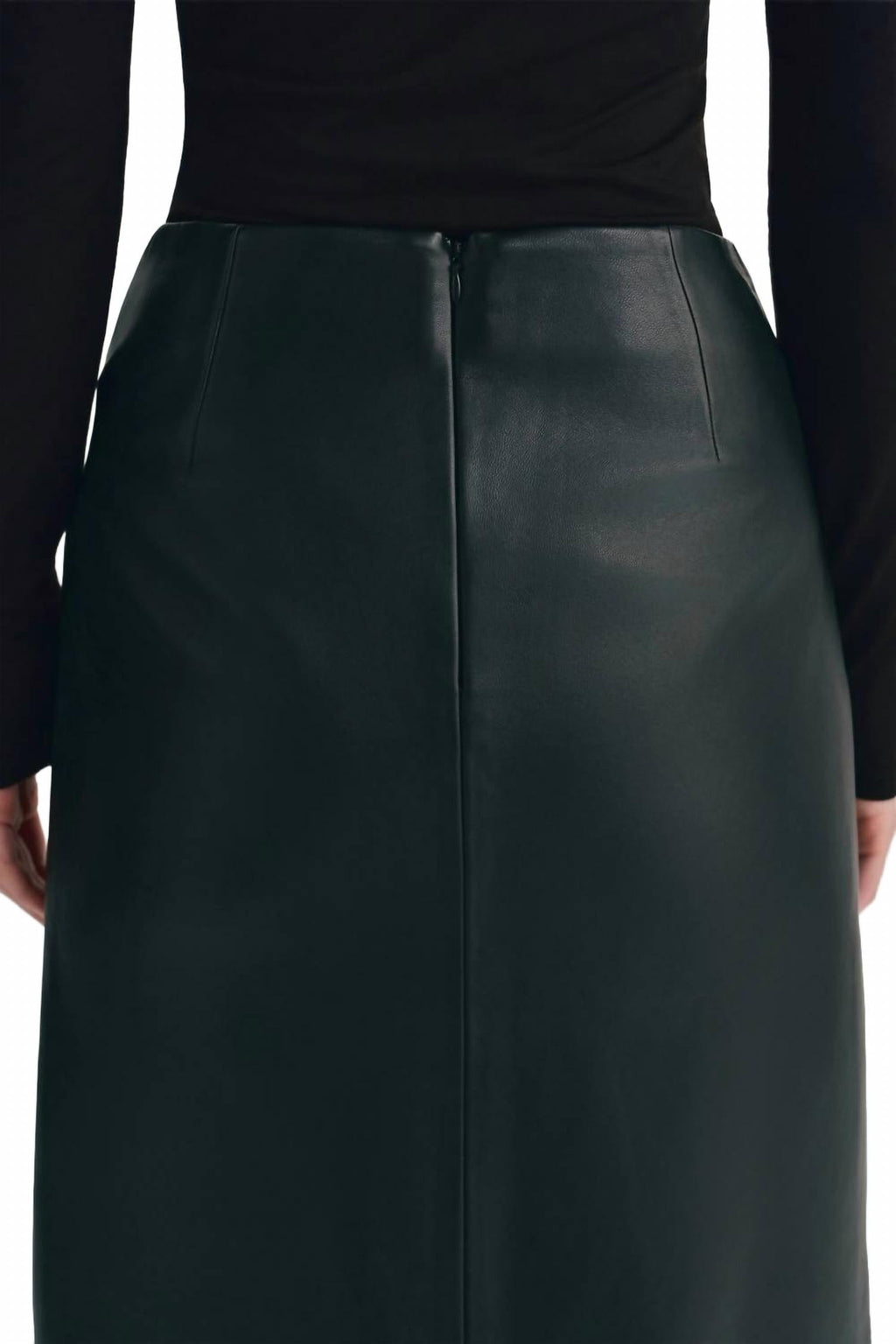 Anais Leather Skirt In Black
