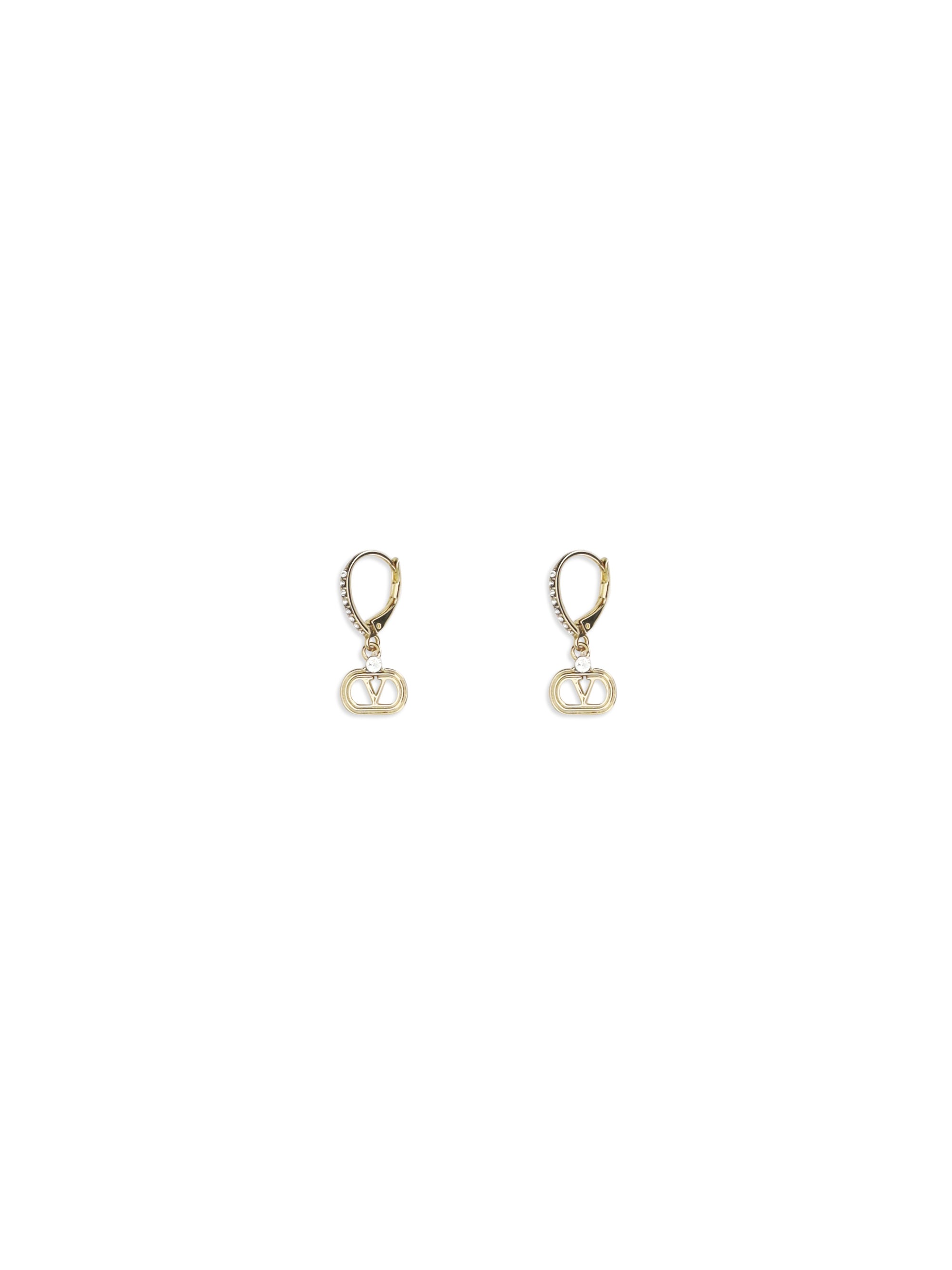 Valentino Garavani Women Ovalette Earrings In Metal And Swarovski® Crystals