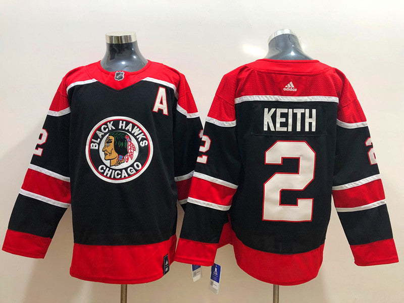 Men's Chicago Blackhawks Duncan Keith #2 Black Breakaway jersey