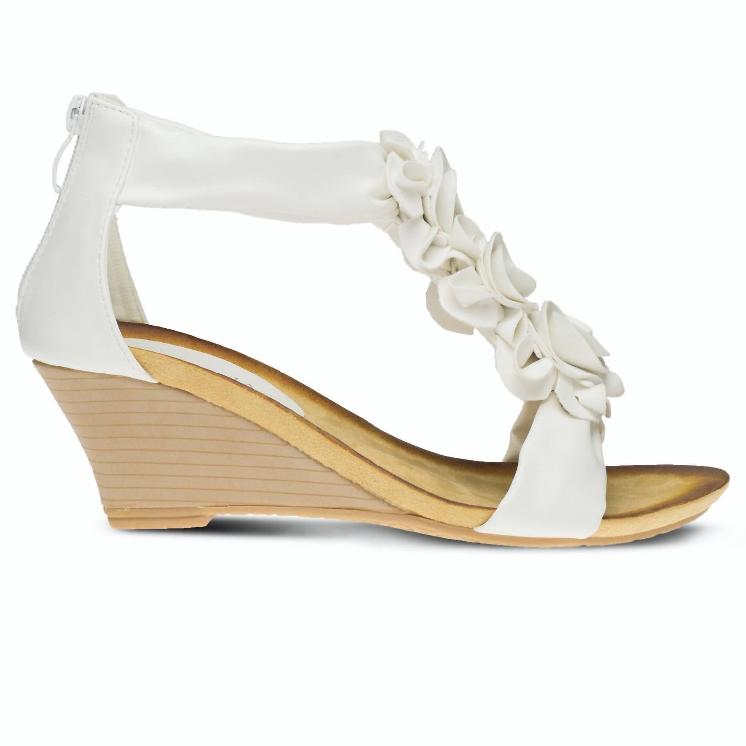 Women's Harlequin Wedge Sandal In White
