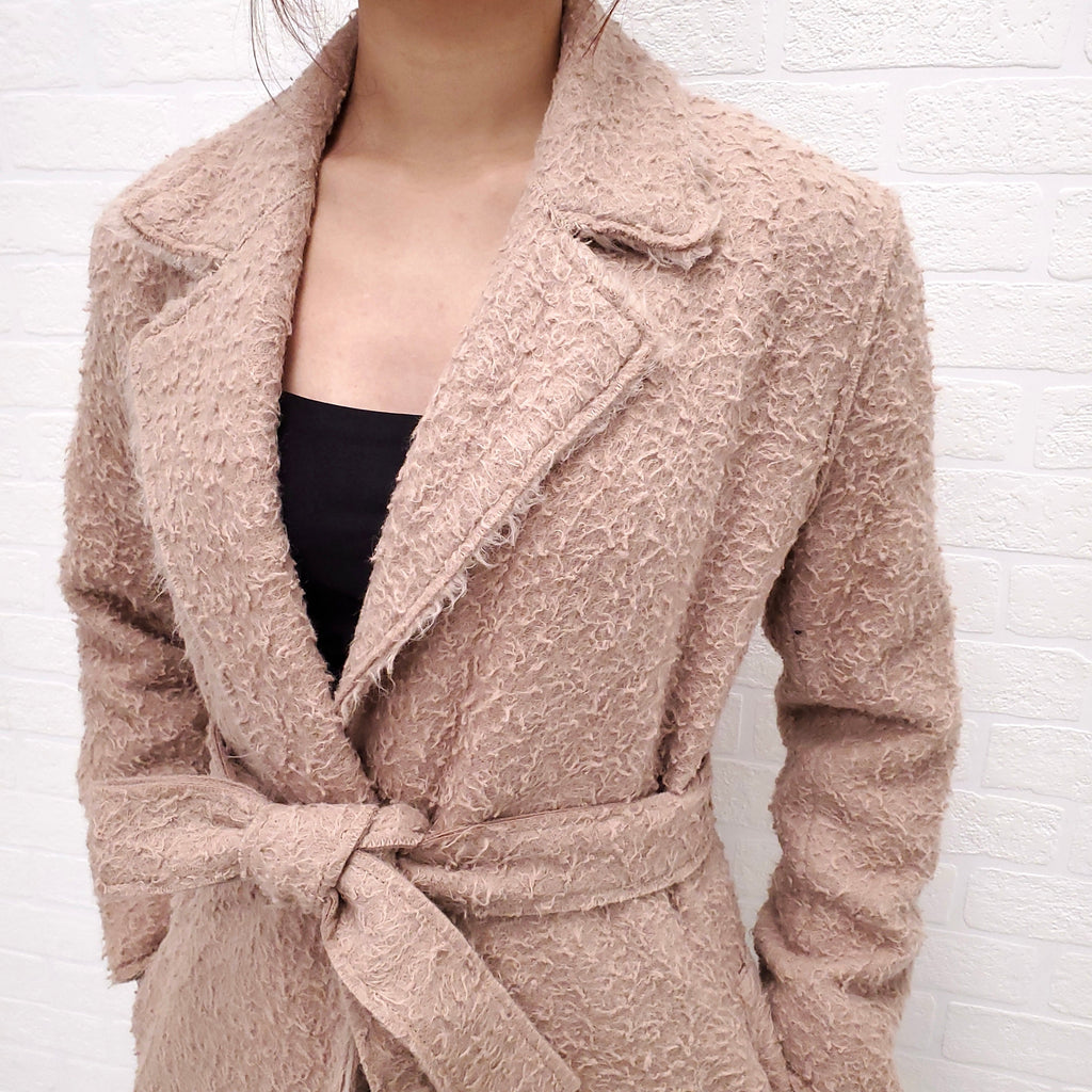 HELMUT LANG WOOL TEDDY COAT - SIZE XXS