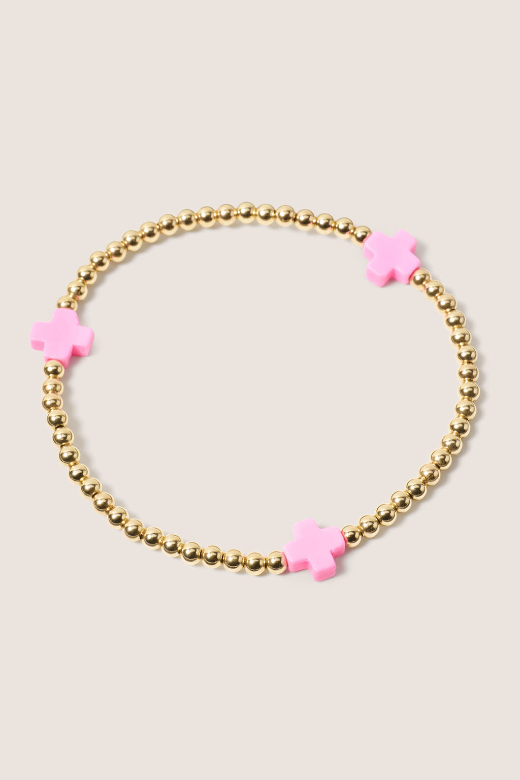 Women's Signature Cross 3mm Gold Bracelet