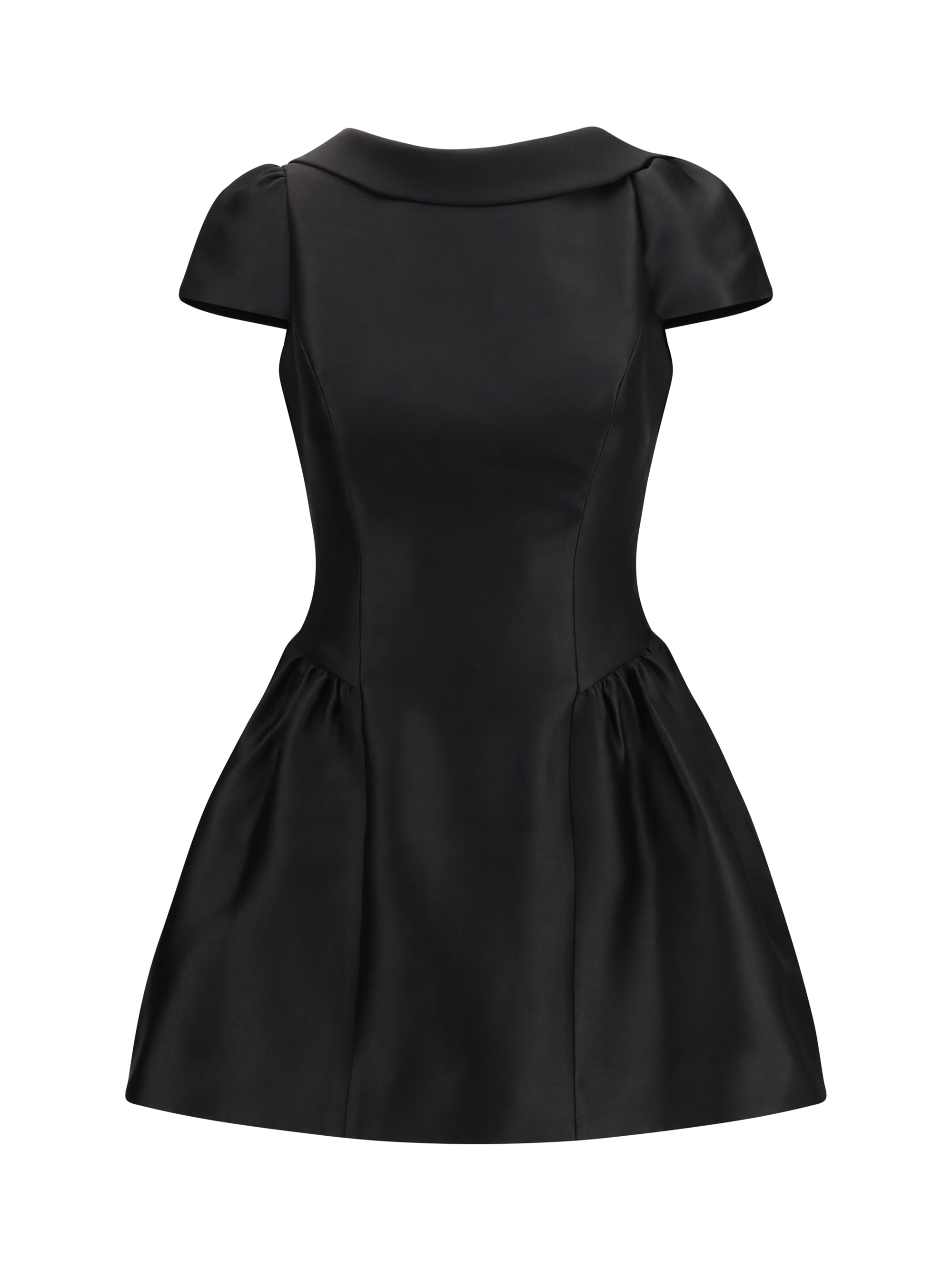 Self-Portrait Women Short Taffeta Dress With Collar