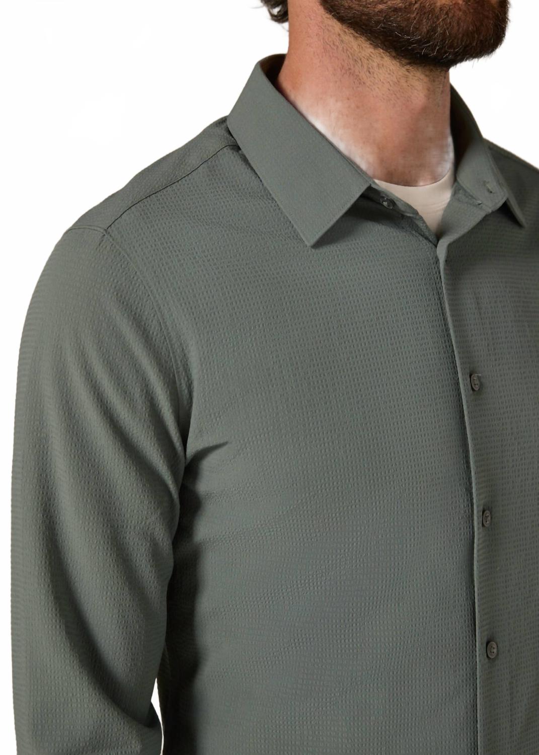 Drayton Long Sleeve Shirt Top In Basil