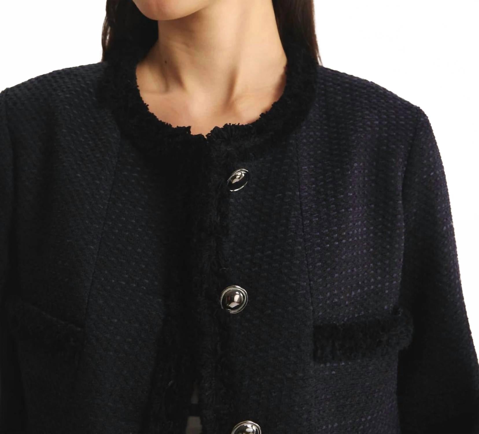 Adelaide Patch Pocket Jacket In Blue Navy