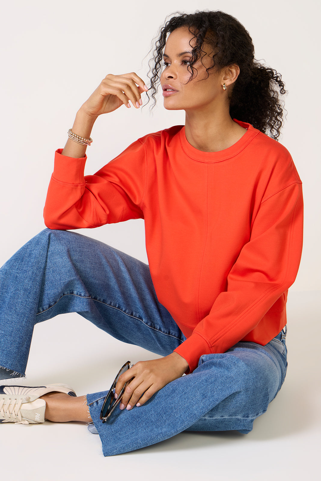 Women's Long Sleeve Crewneck Top