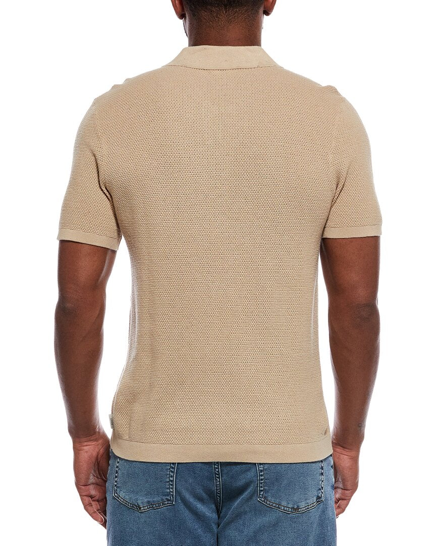 Onia Textured Johnny Collar Polo Shirt
