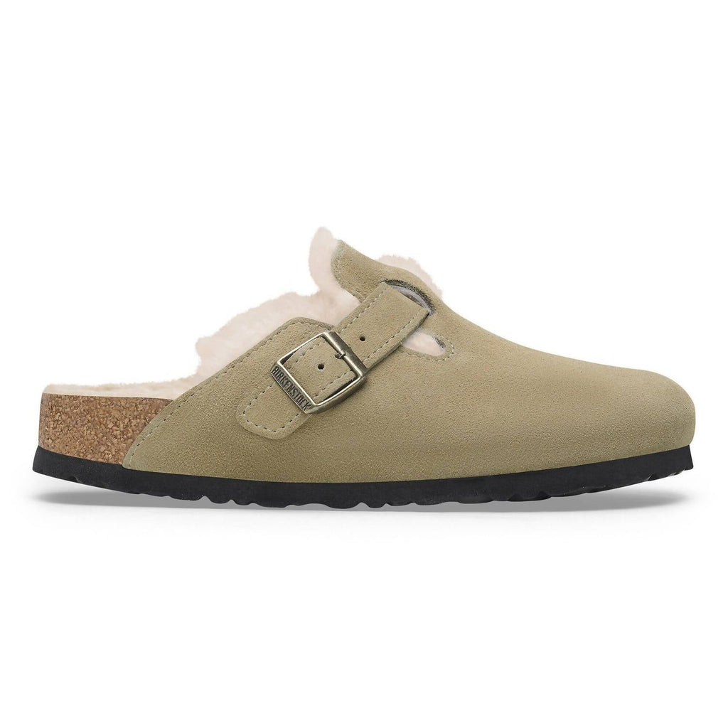 Women's Boston Vl Shearling Clogs In Taupe