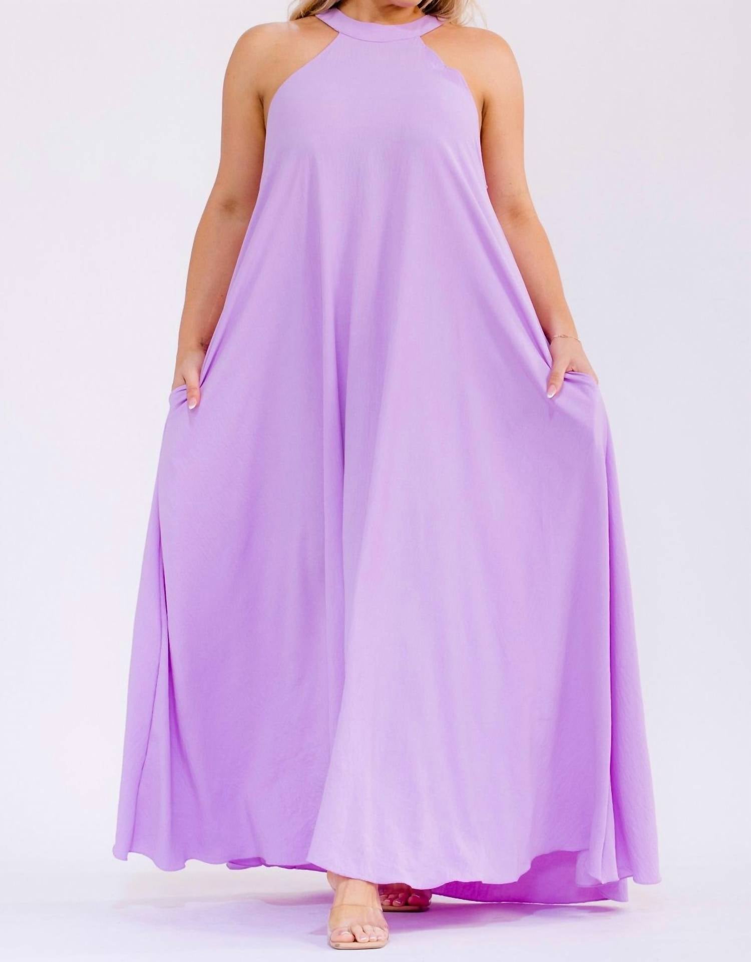 Flowy Maxi Dress In Lavender