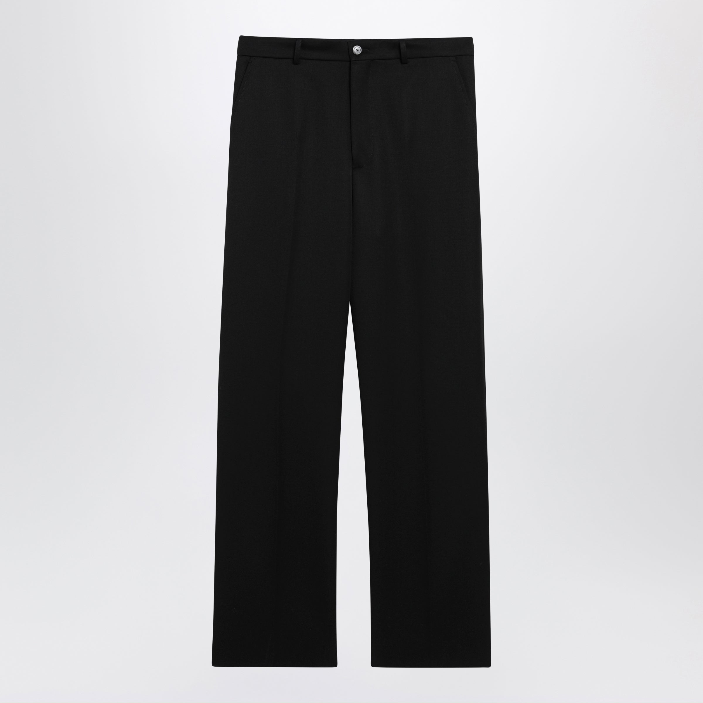 Balenciaga Too Far Tailored Trousers In Dry Wool, Black Men