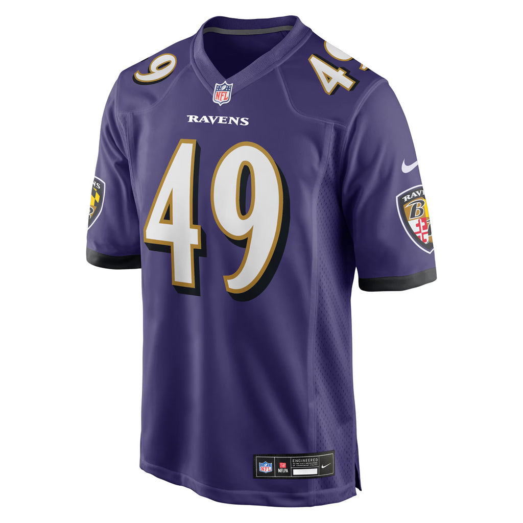 Baltimore Ravens Jay Higgins IV Purple Team Game Jersey