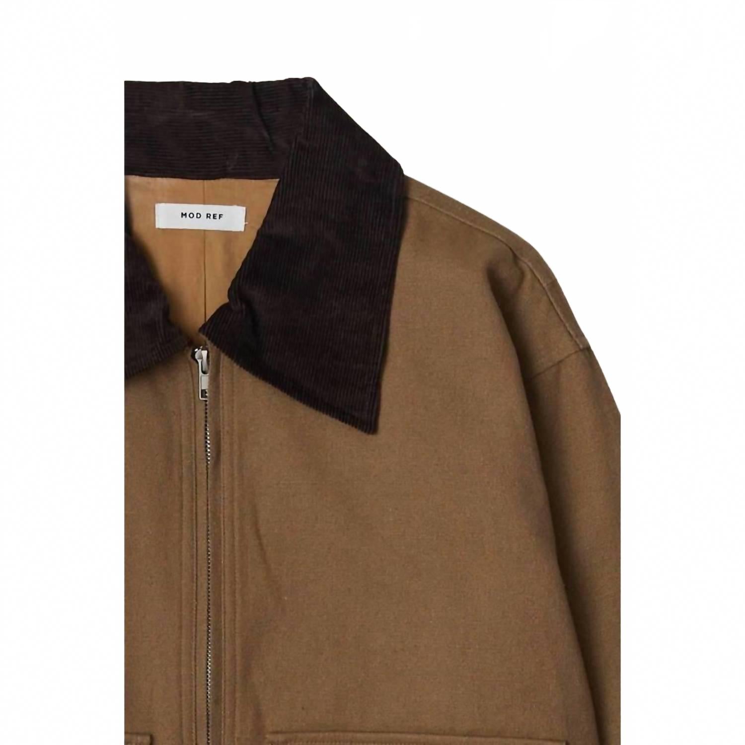Uptown Cropped Utility Jacket In Brown