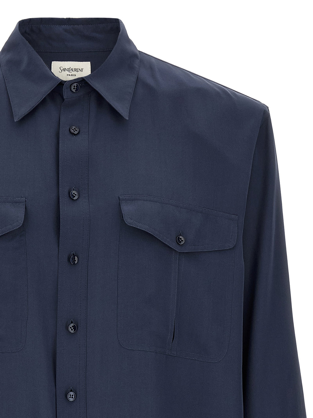 Saint Laurent Men Viscose And Silk Shirt