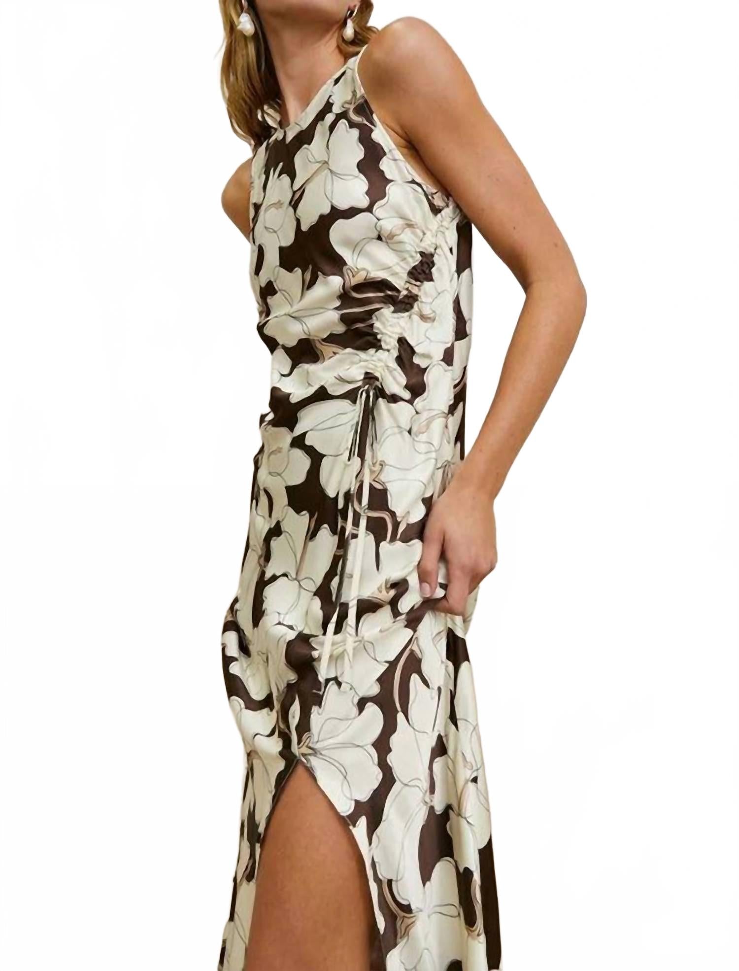 Gabriella Midi Dress In Brown