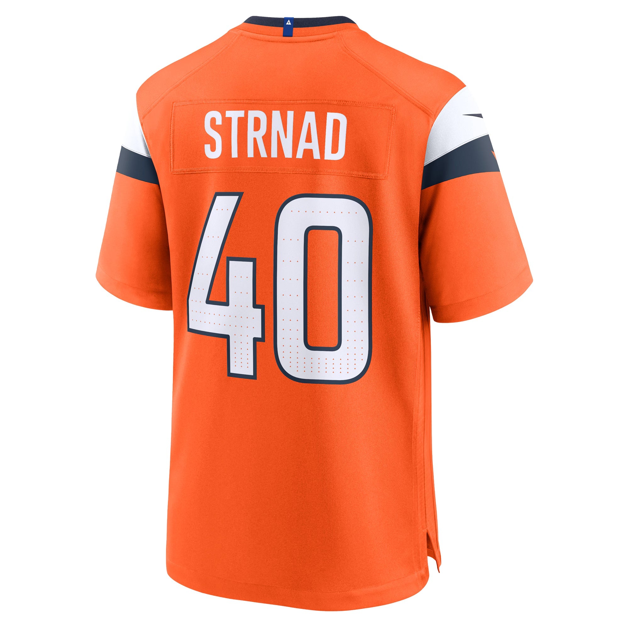 Denver Broncos Justin Strnad Orange Team Game Jersey