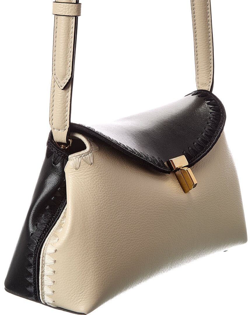 TOTEME T-Lock Embroidered Leather Clutch