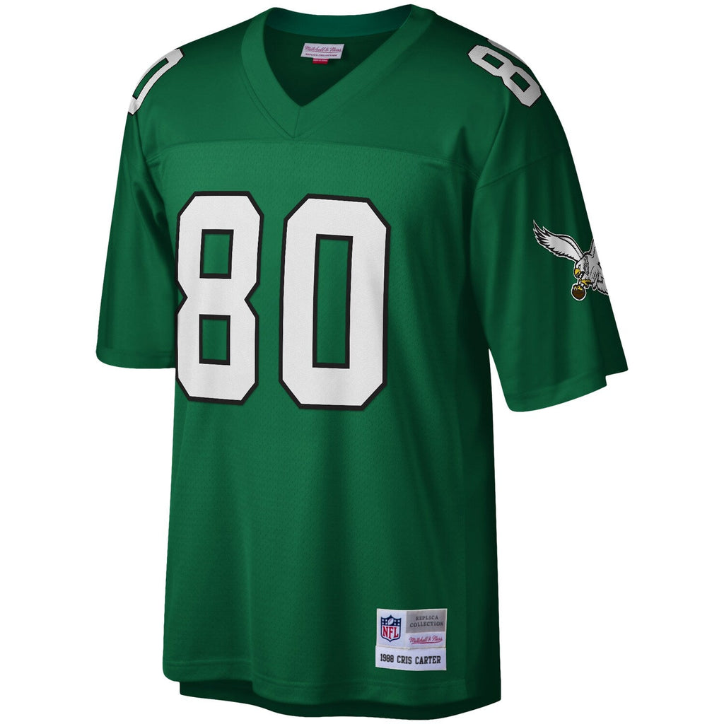 Philadelphia Eagles Cris Carter Mitchell & Ness Kelly Green Legacy Replica Jersey