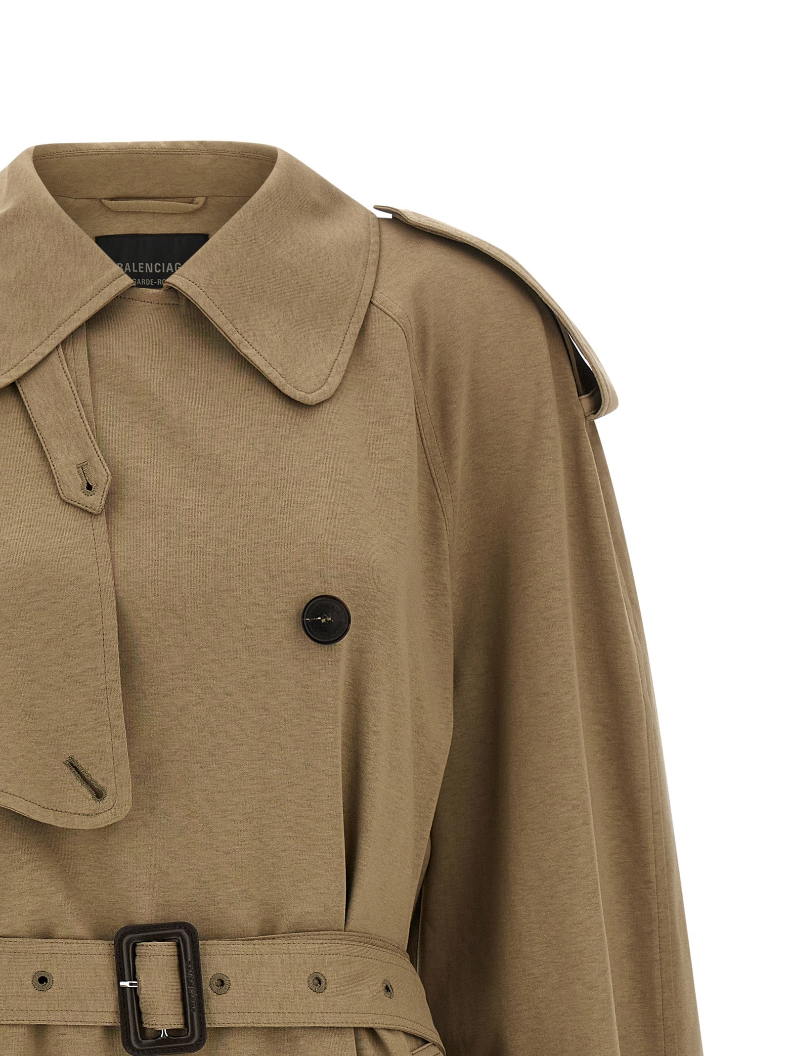 Balenciaga Women Cotton Trench Coat