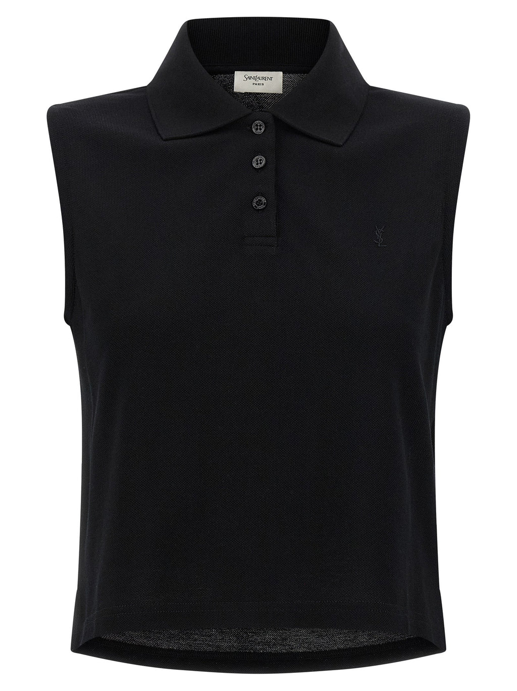 Saint Laurent Women 'Cassandre' Embroidered Polo Shirt