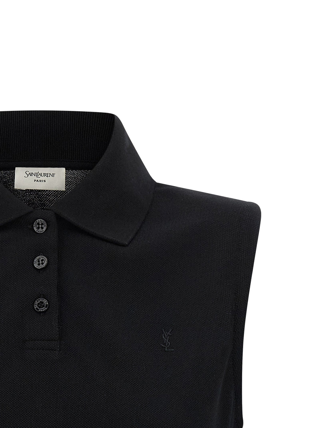 Saint Laurent Women 'Cassandre' Embroidered Polo Shirt