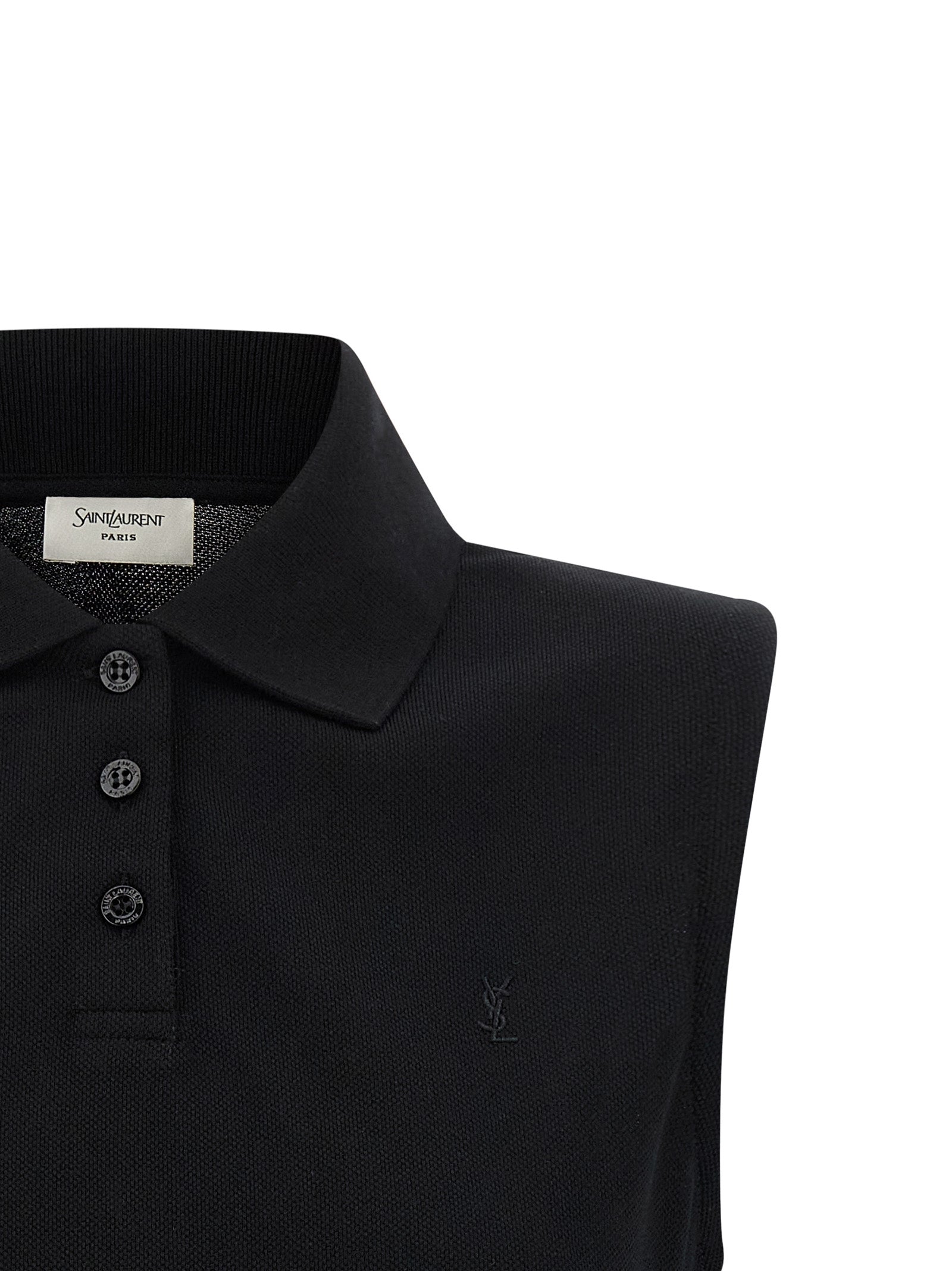 Saint Laurent Women 'Cassandre' Embroidered Polo Shirt