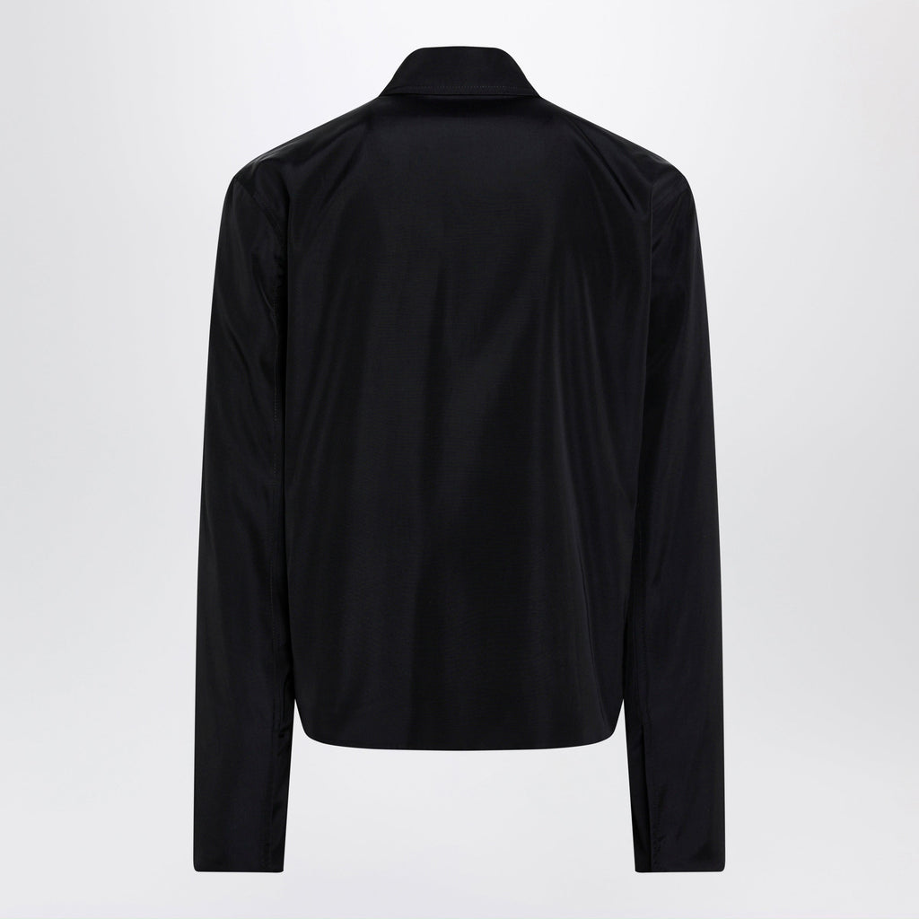 Gucci Zip Jacket In Cotton And Acetate Faille, Black Men