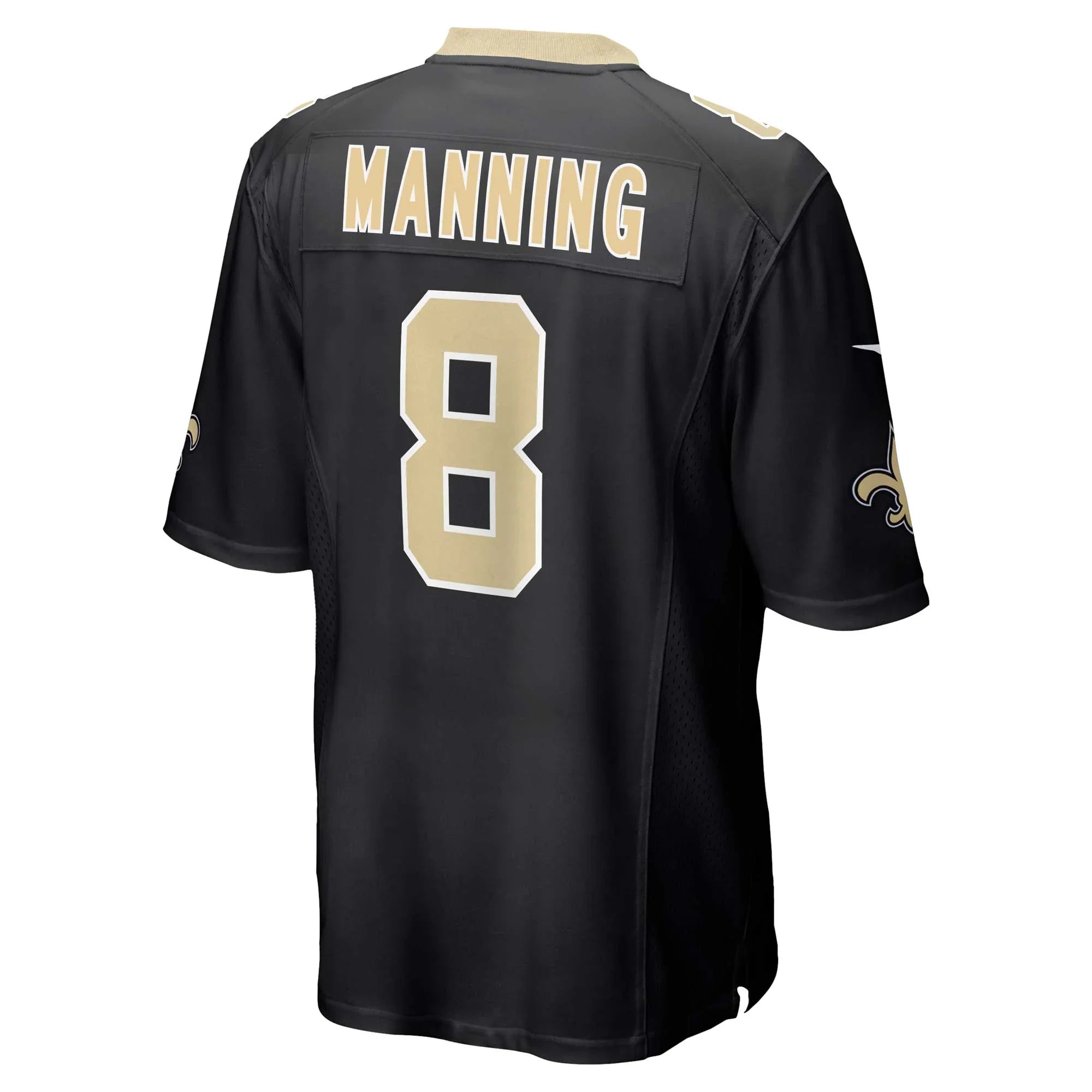New Orleans Saints Archie Manning Black Retired Player Game Jersey