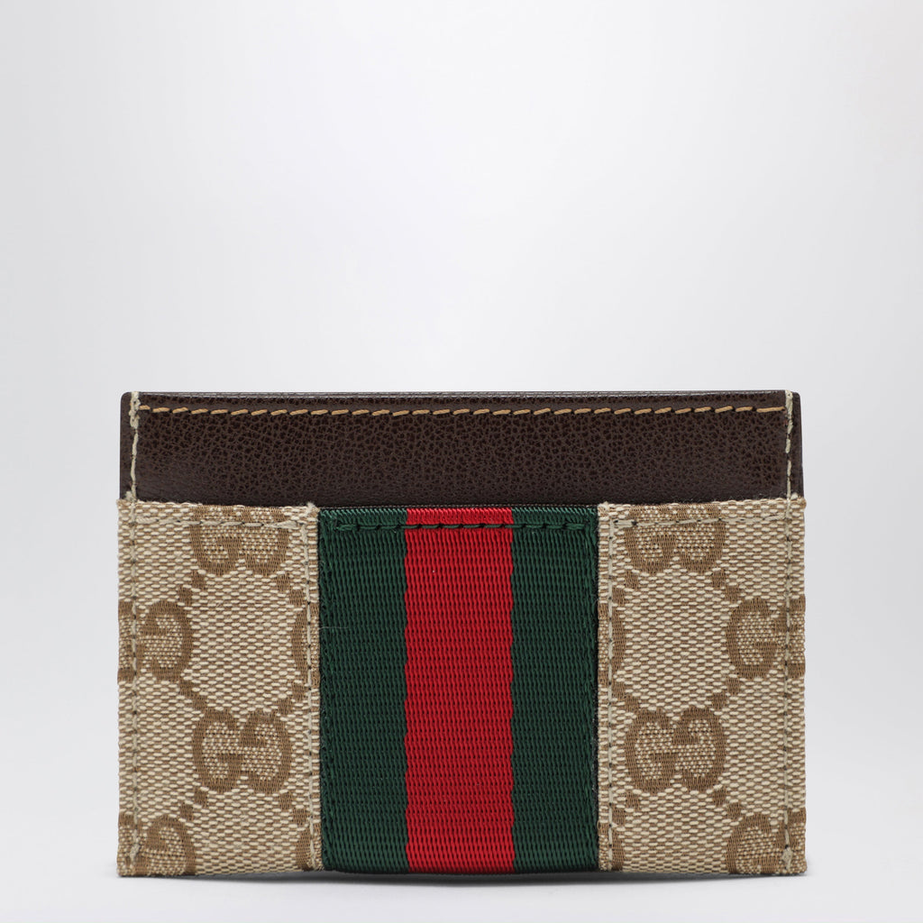 Gucci Gg Canvas Card Holder With Horsebit Detail Women