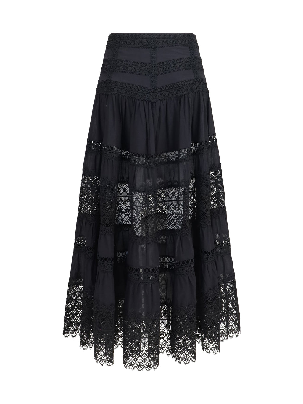 Charo Ruiz Women Serza Long Skirt In Cotton Voile