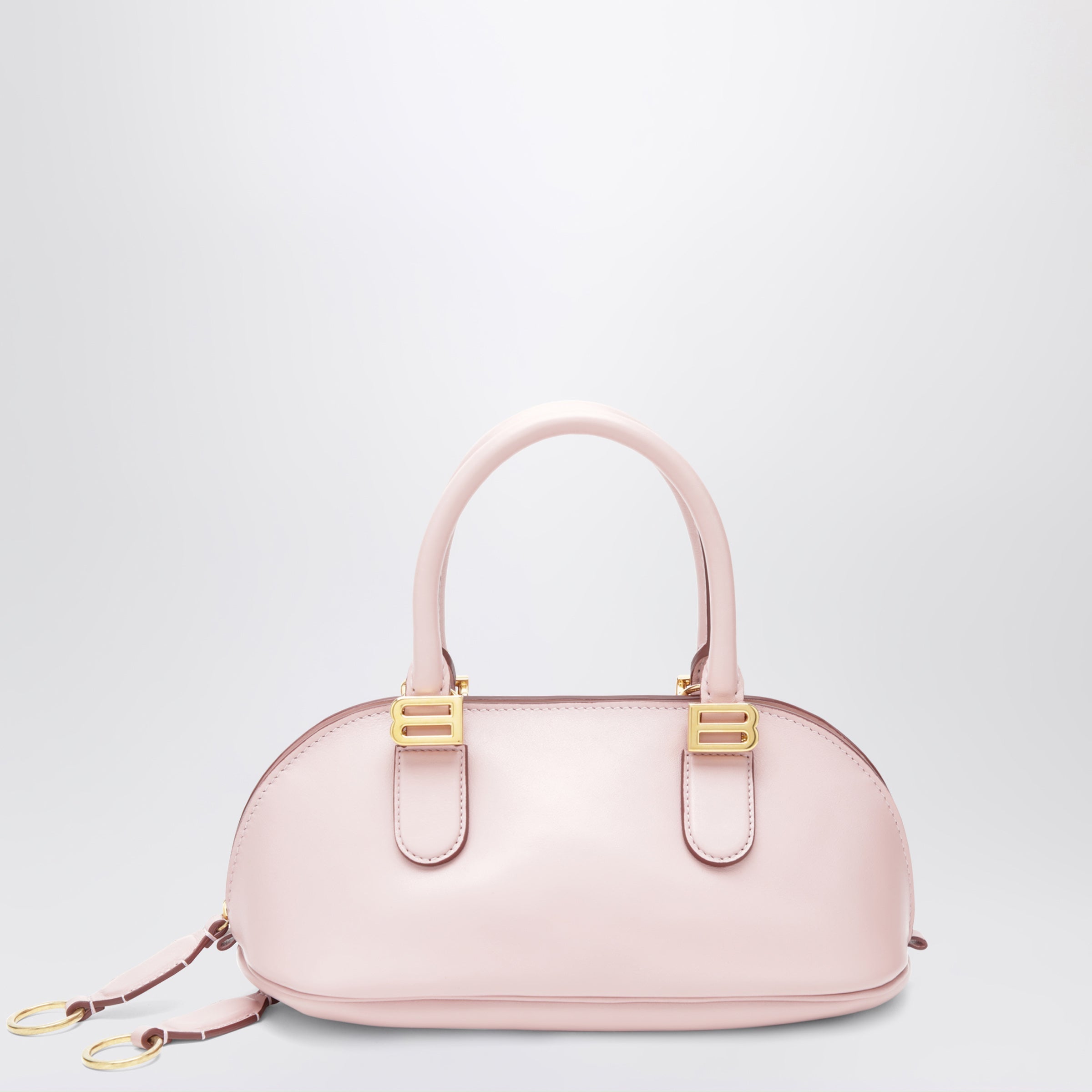Balenciaga Pink Leather Bolero Mini Bowling Bag Women