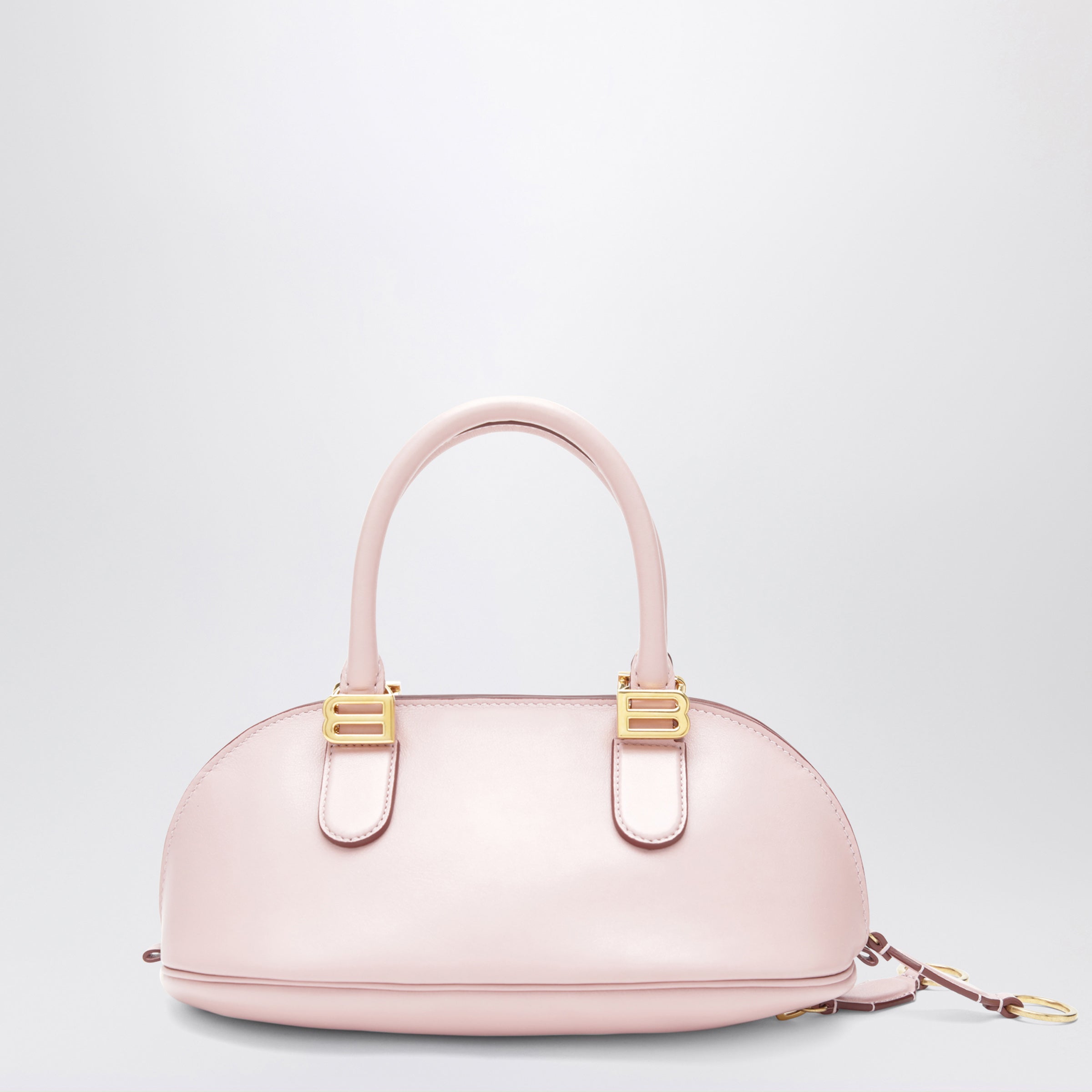 Balenciaga Pink Leather Bolero Mini Bowling Bag Women