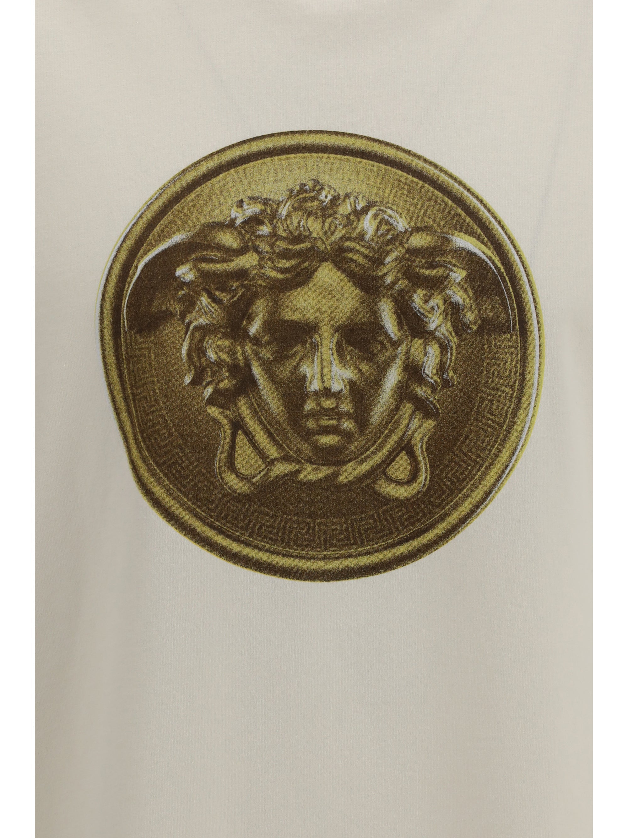 Versace Men Cotton Jersey T-Shirt With Poplin Balloo
