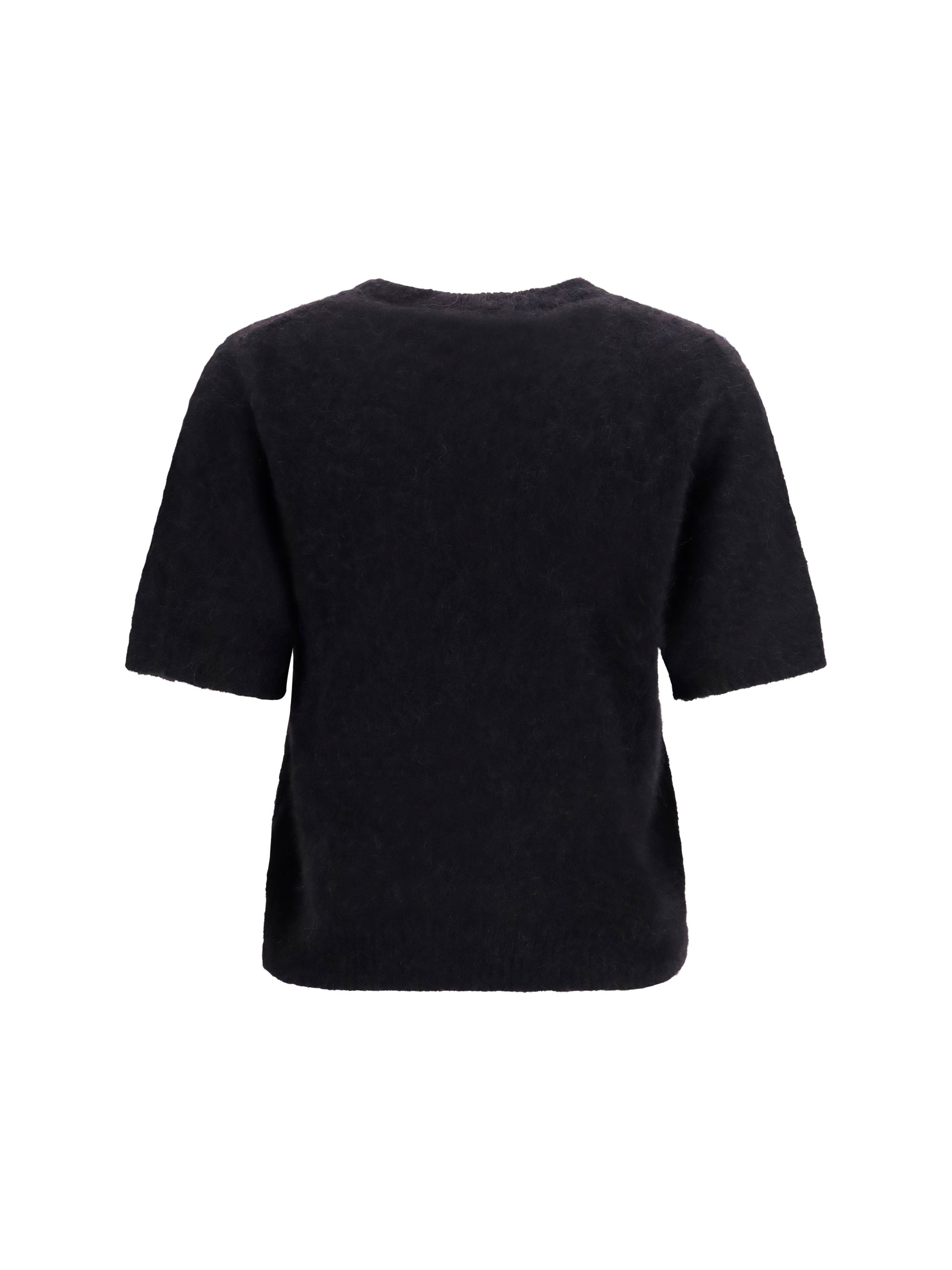 Ganni Women Alpaca And Wool-Blend T-Shirt