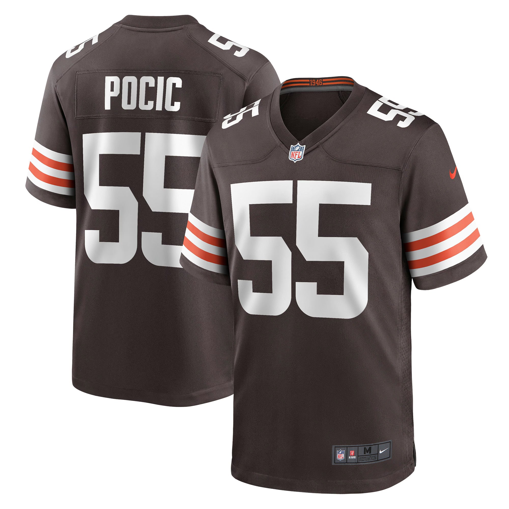 Cleveland Browns Ethan Pocic Brown Game Jersey