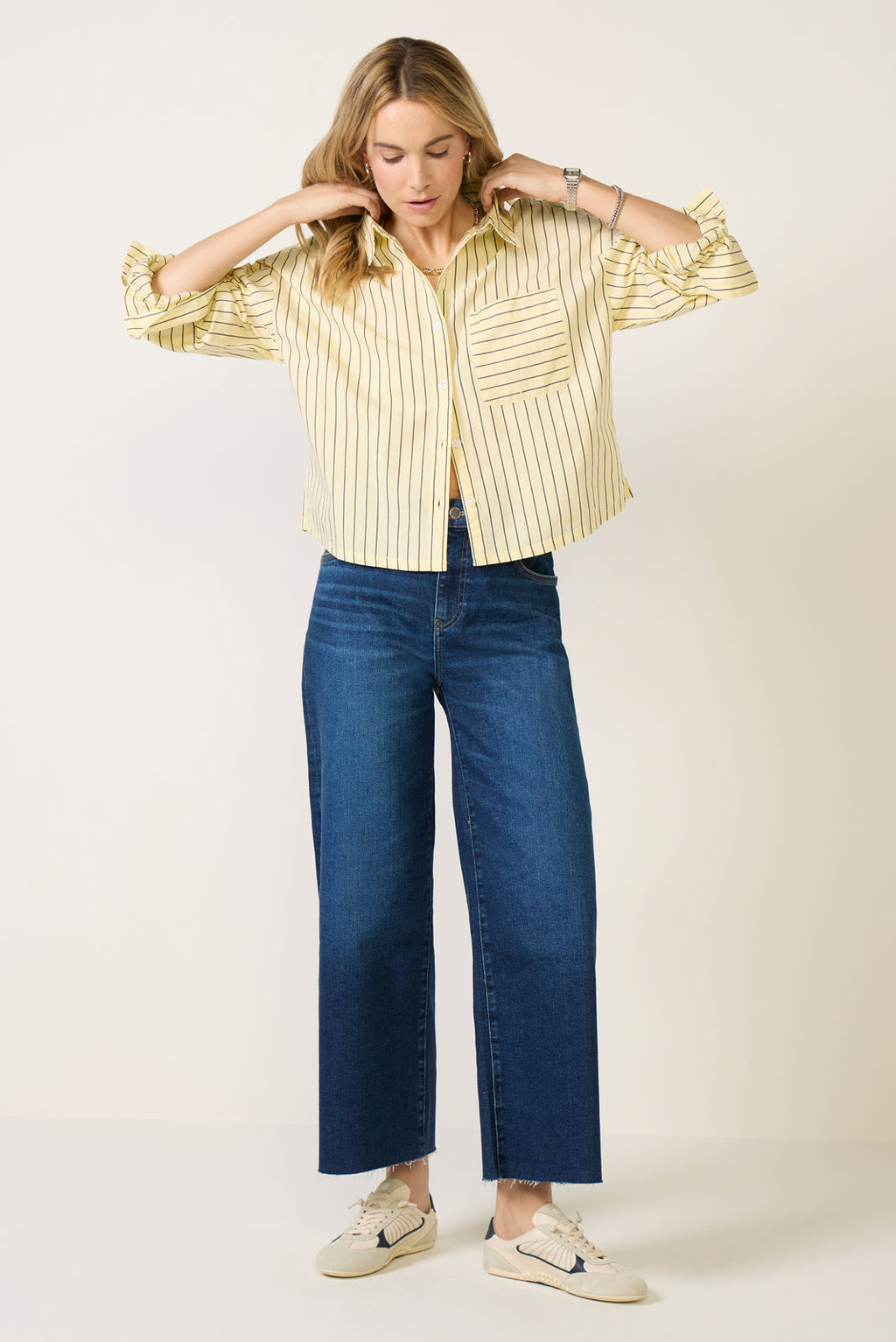 Women's Saige Wide Leg Crop Jeans