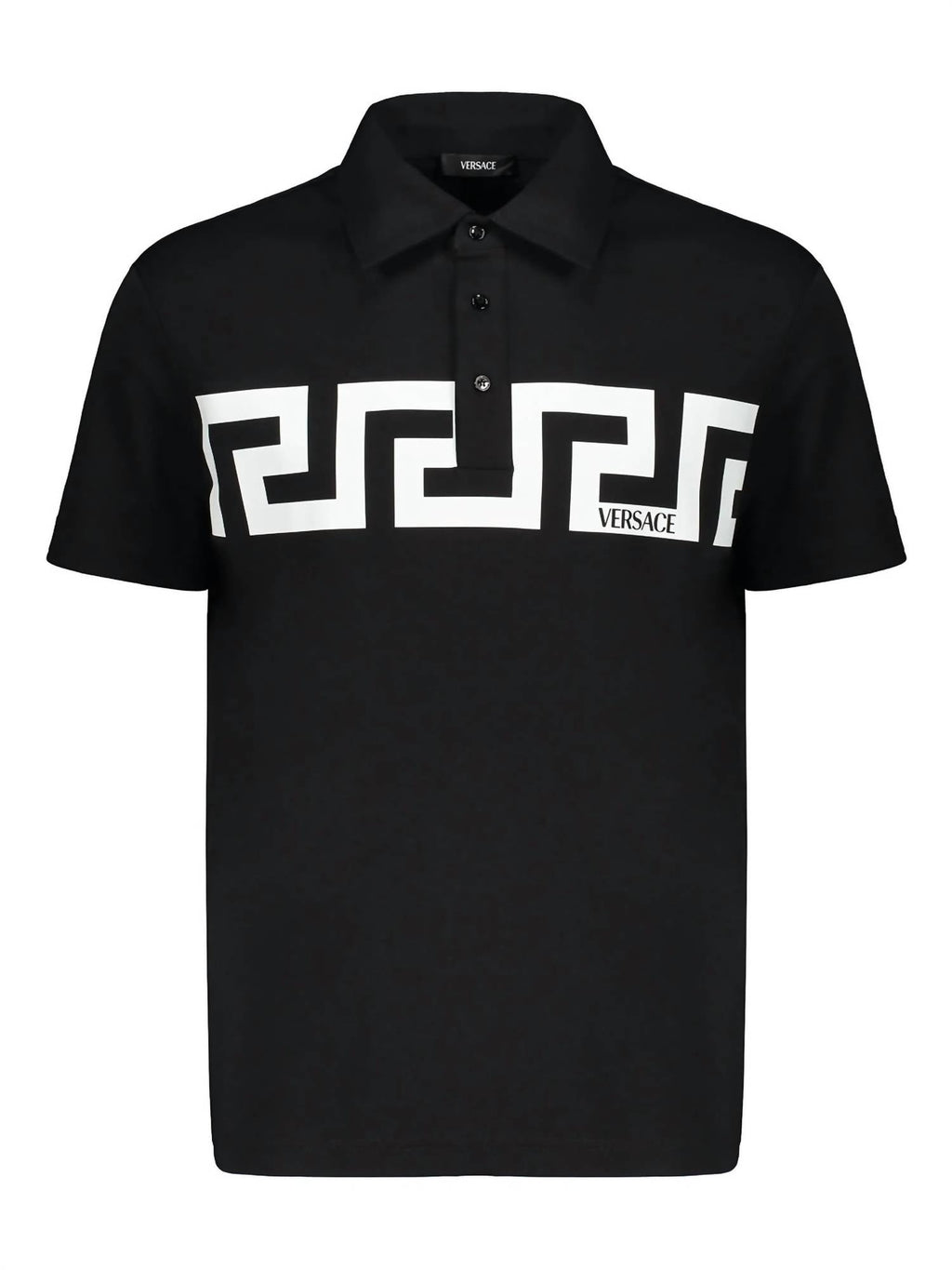 Men's Short Sleeve Cotton Polo Shirt In Black