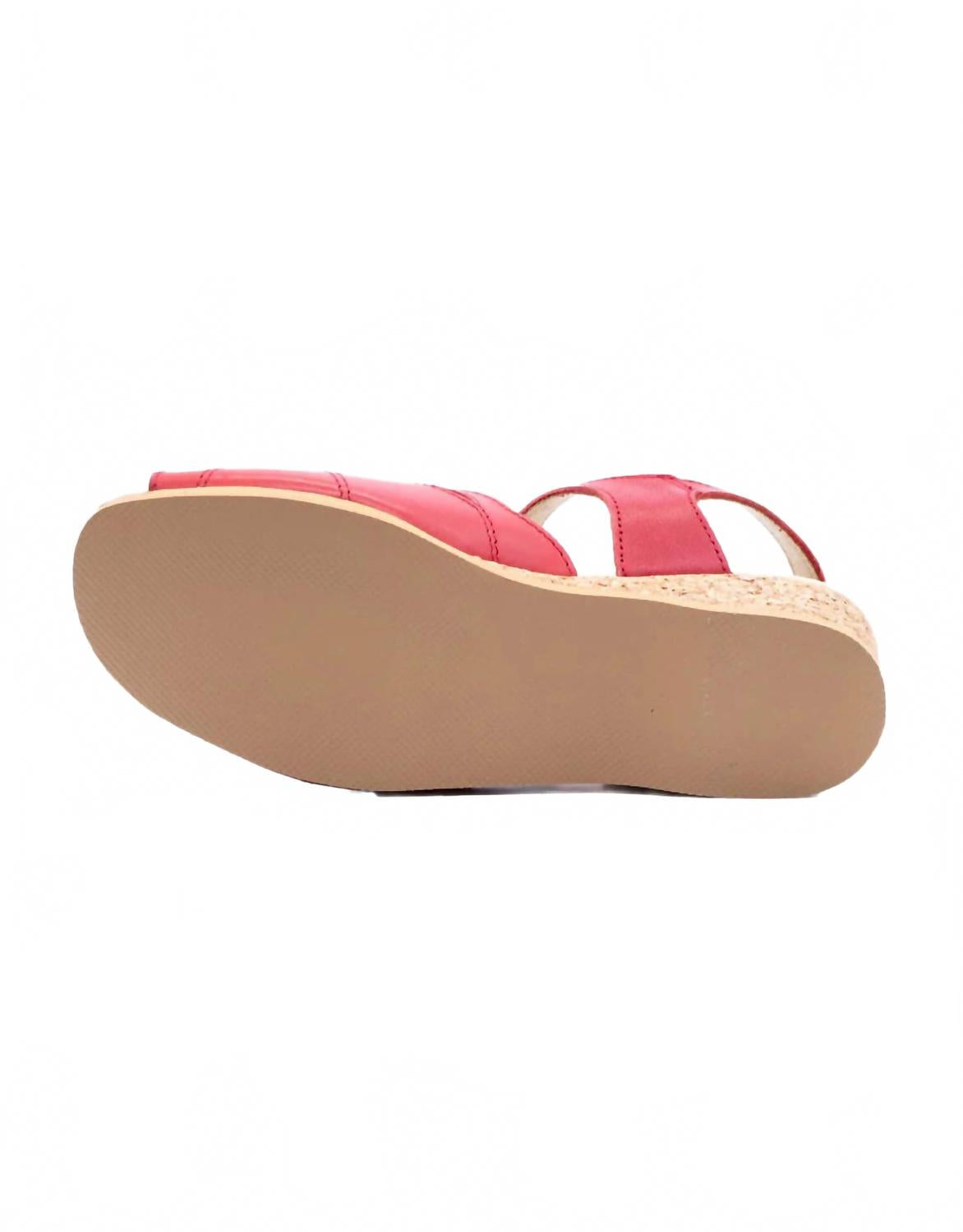 Women's Ariel Cork Wedge Sandals In Red