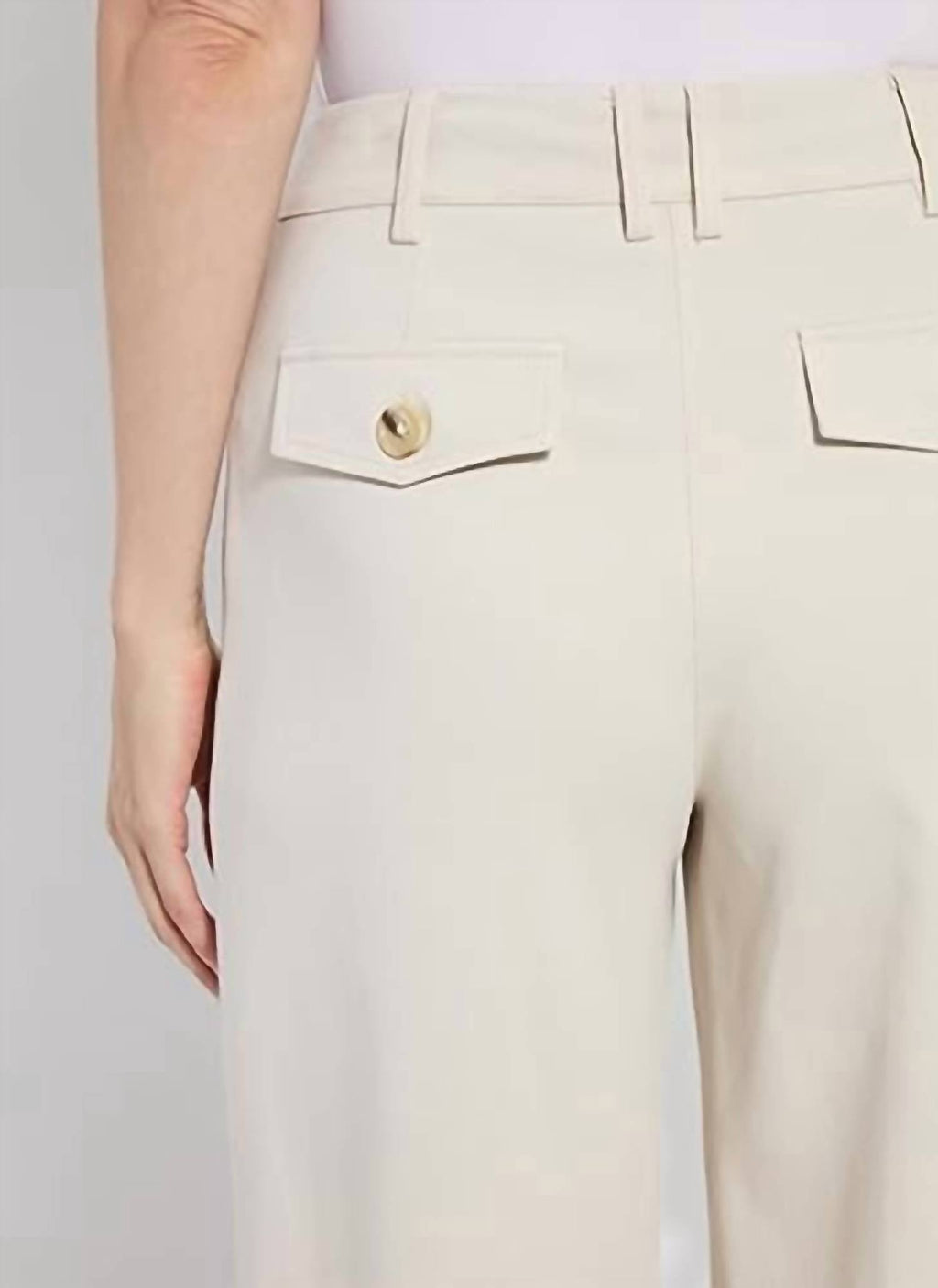 Mirabelle Pleated Wide Palazzo Pants In Oat