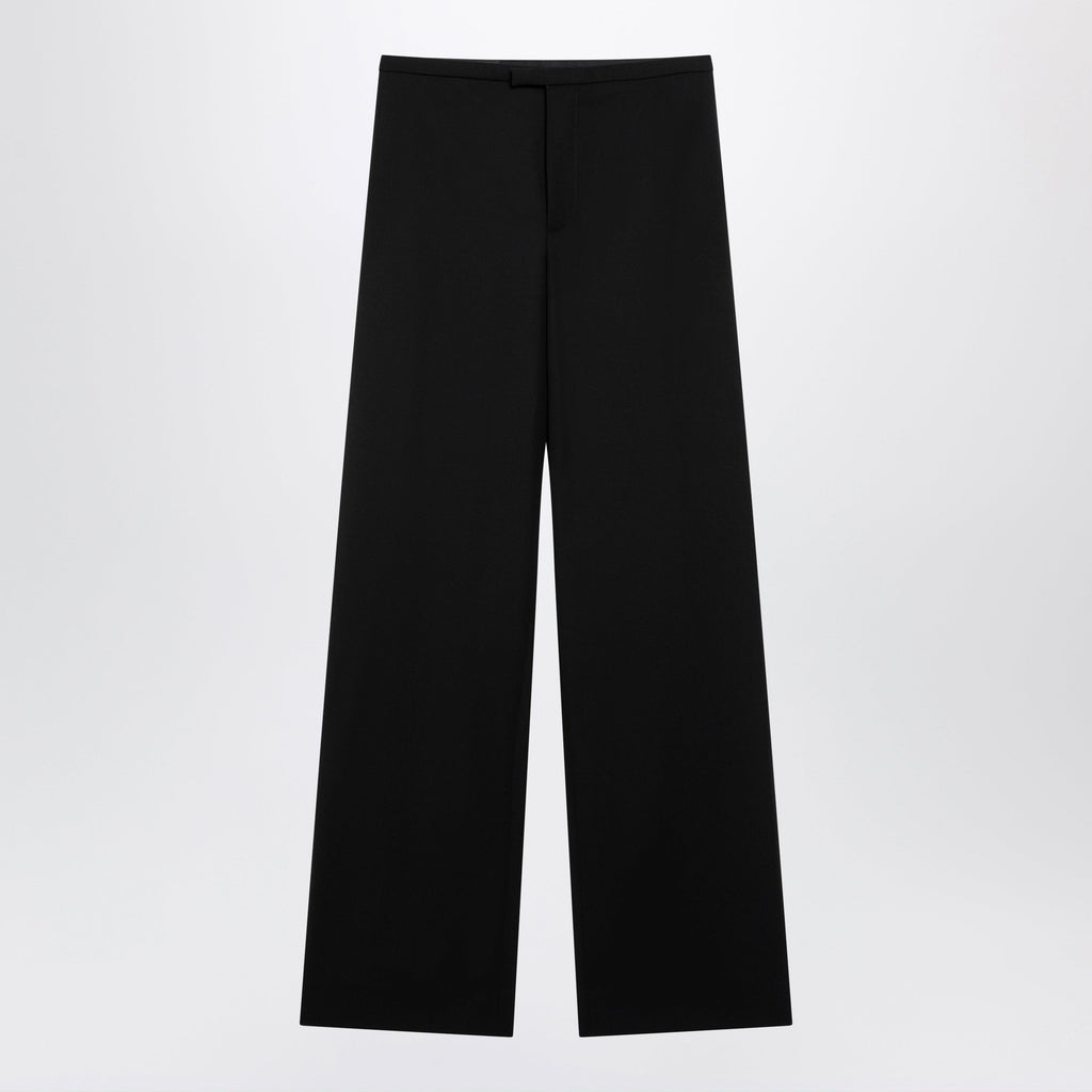 Gucci Oversized Lightweight Wool Trousers In Black Women