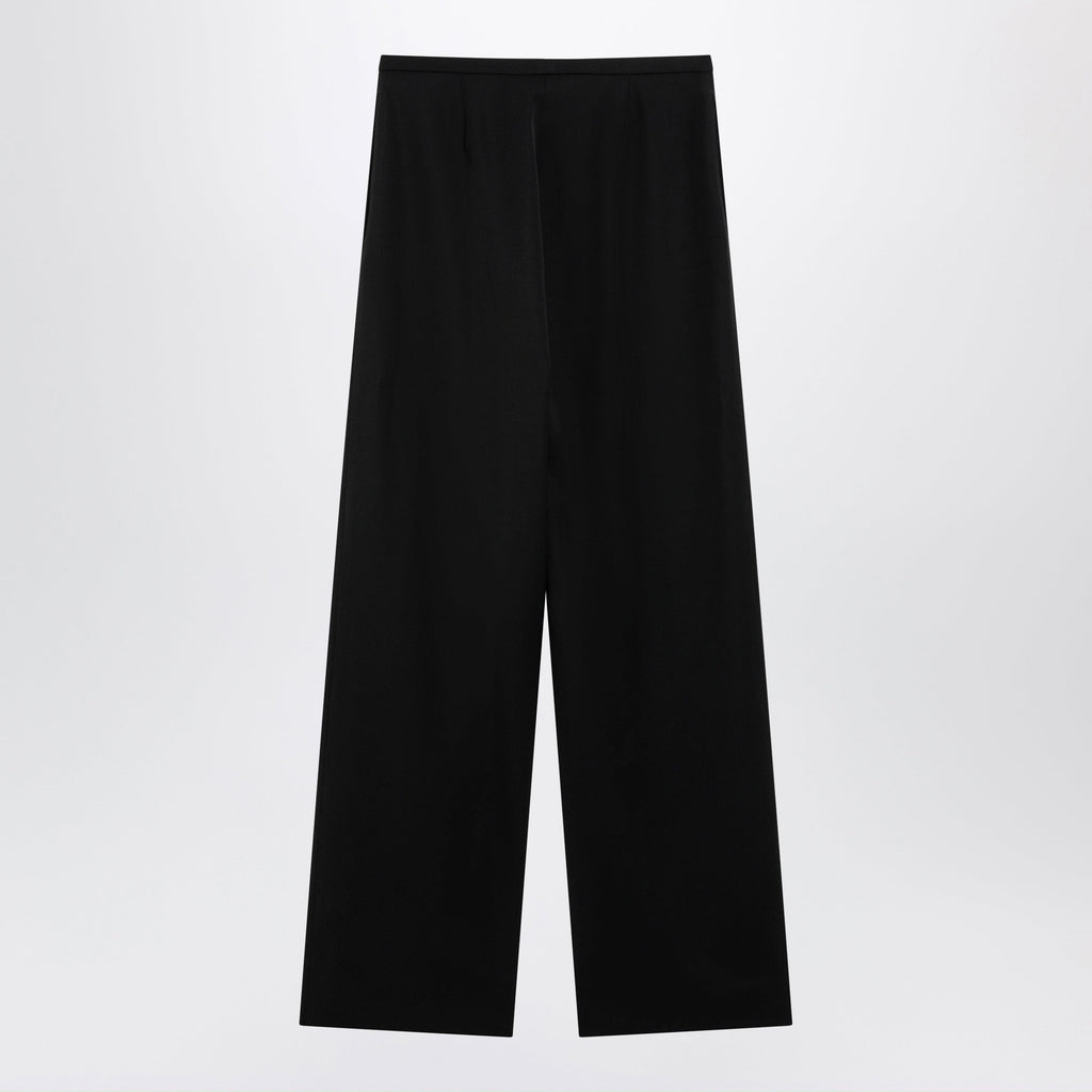 Gucci Oversized Lightweight Wool Trousers In Black Women