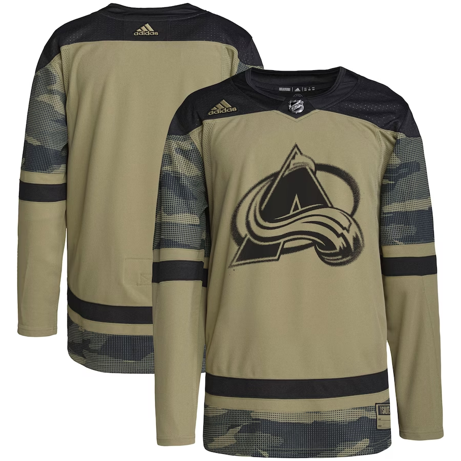 Men's Colorado Avalanche Camo Military Appreciation Team Authentic Practice Blank jersey