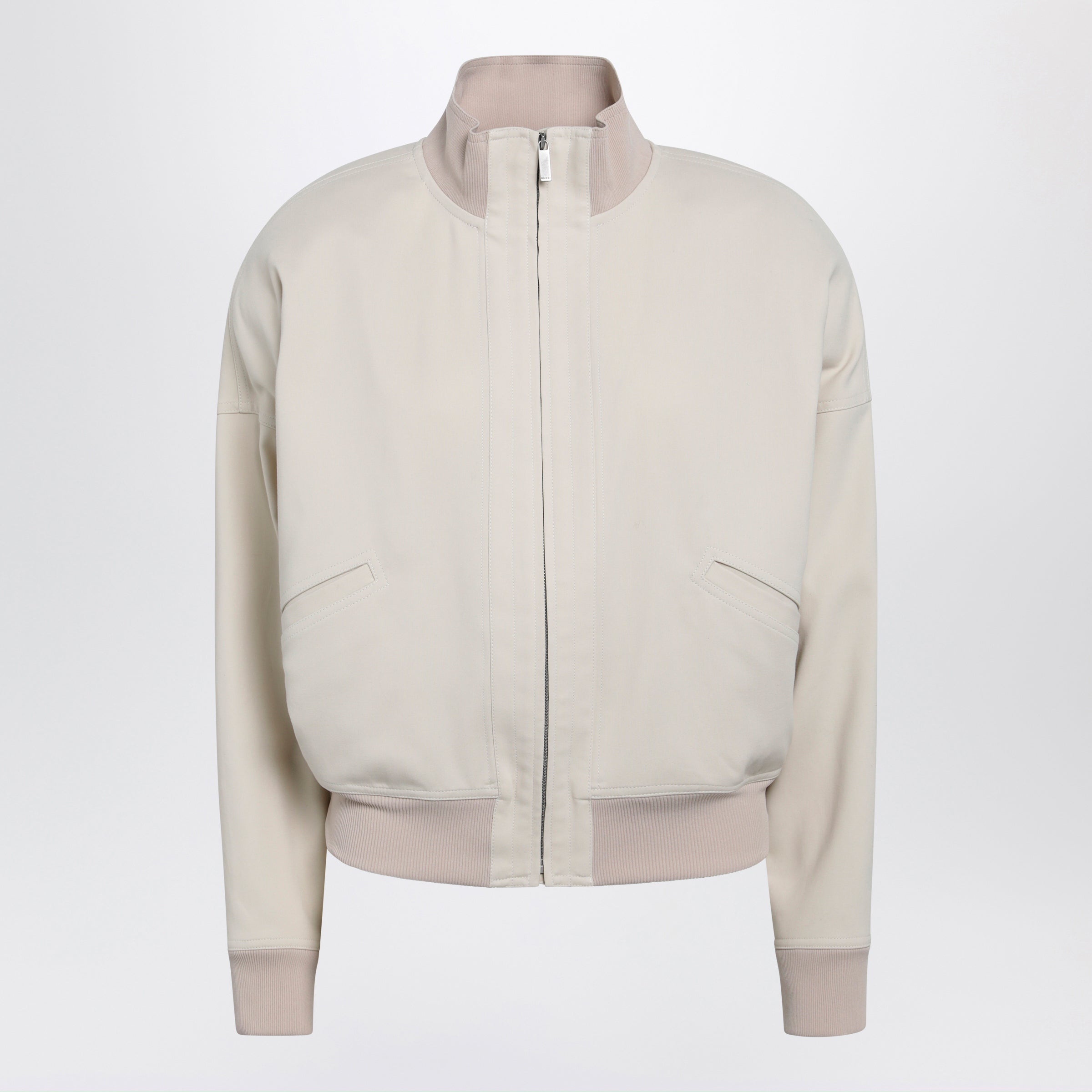 Gucci Ã‰Cru Poplin Zip Jacket Women