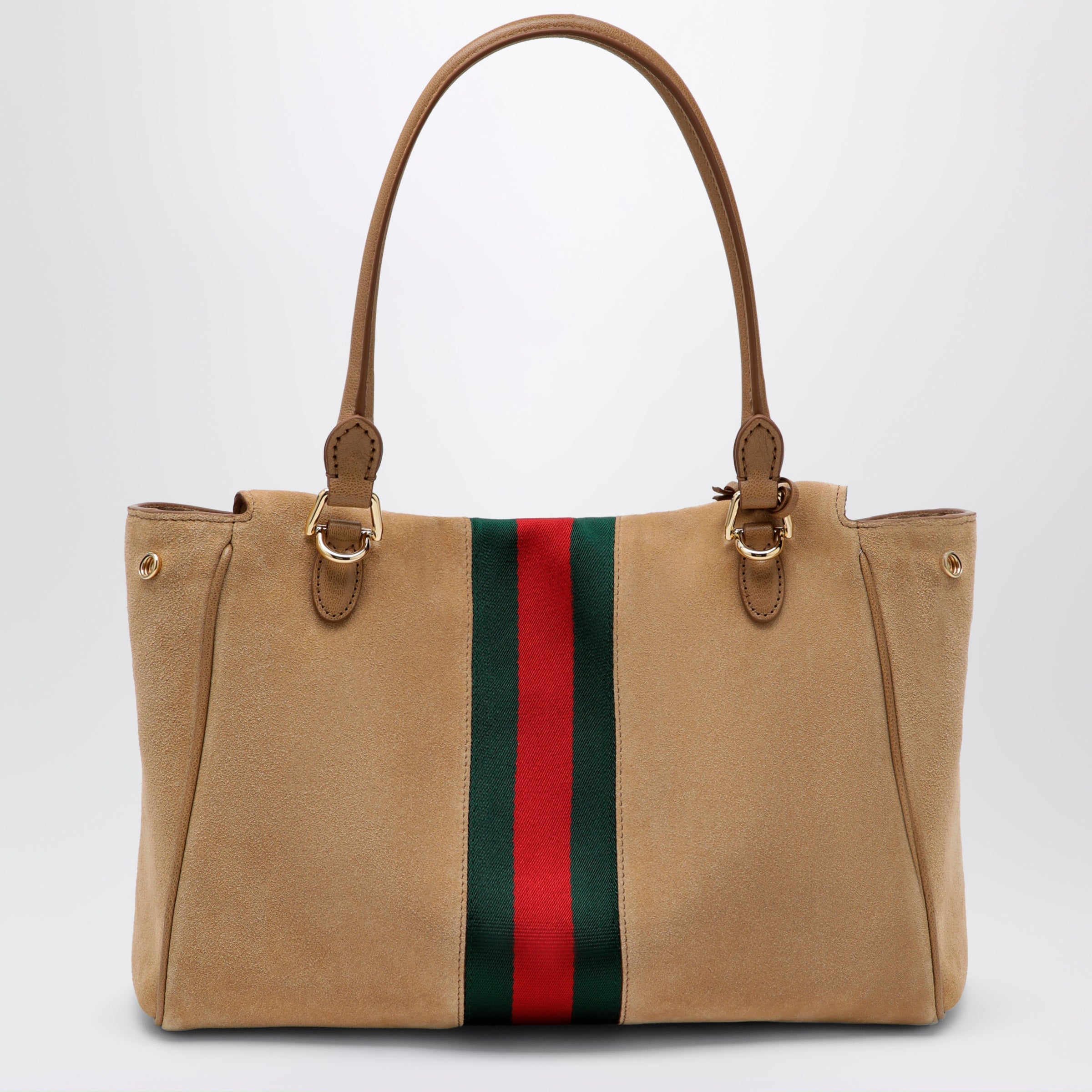 Gucci Medium Paparazzo Handbag In Sand-Coloured Suede Women