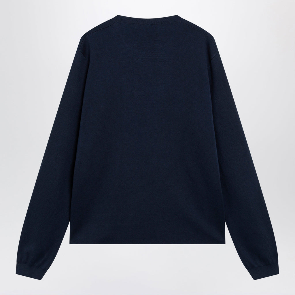 Gucci Ink Blue Silk And Cotton Sweater Men