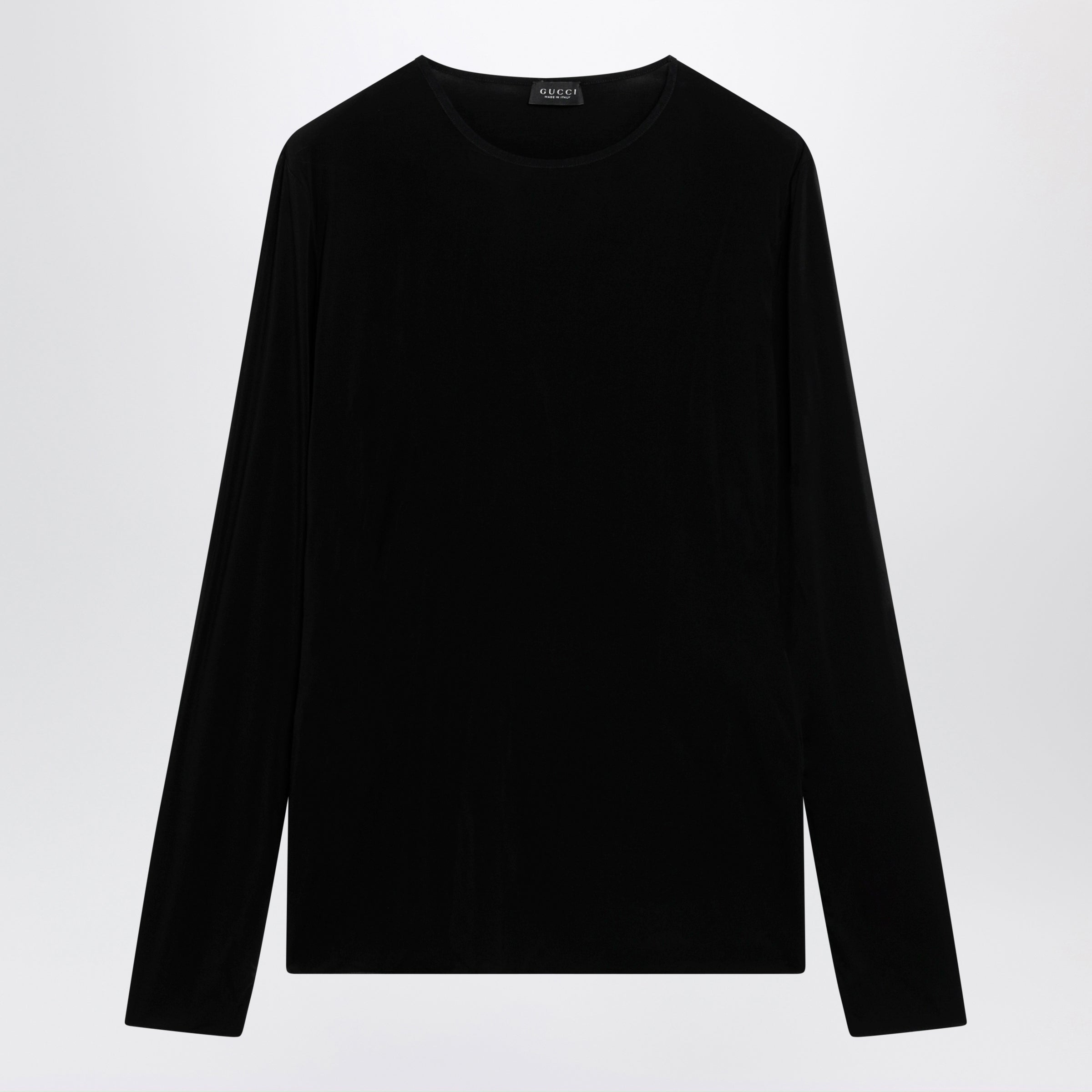 Gucci Black Crew-Neck Knit In Viscose Blend Men