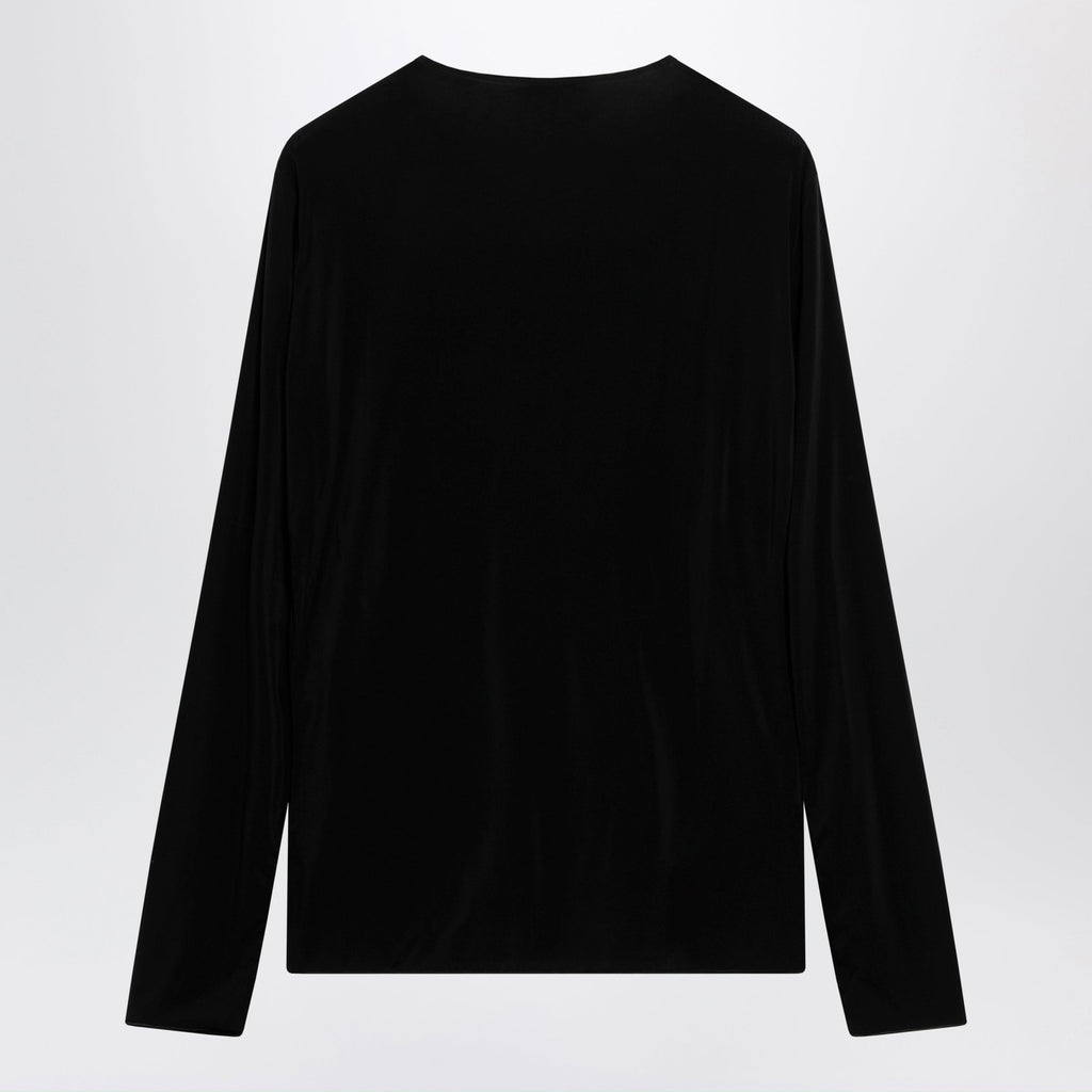 Gucci Black Crew-Neck Knit In Viscose Blend Men