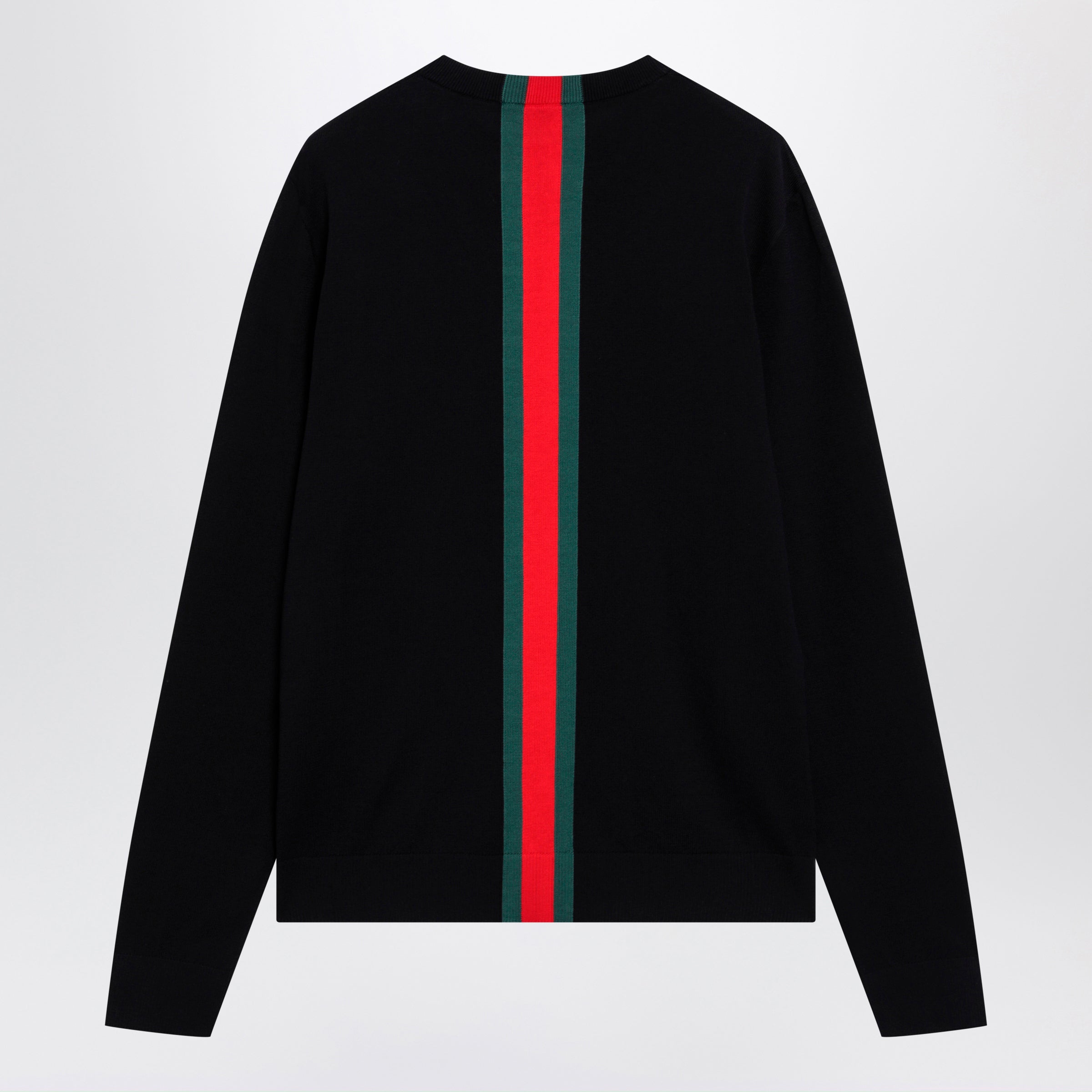 Gucci Knitted Cotton Sweater With Web Ribbon Men